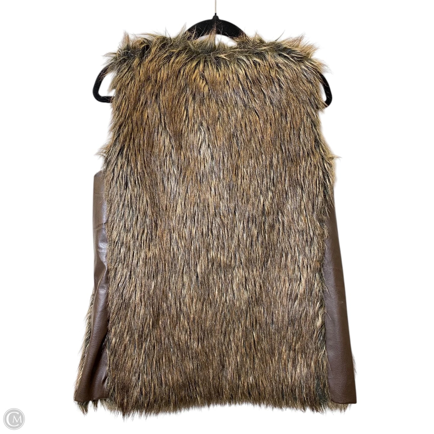 Vest Faux Fur & Sherpa By Clothes Mentor In Brown, Size: L