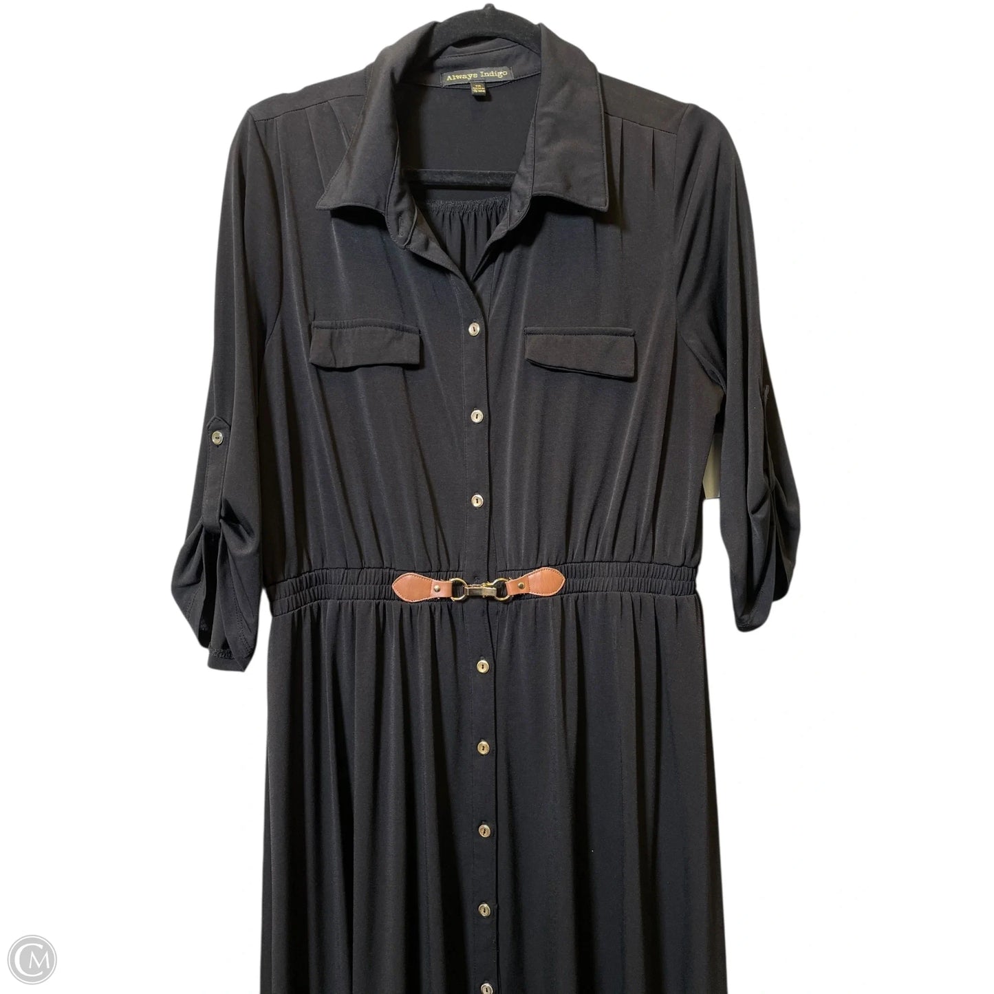 Dress Casual Maxi By Always Indigo In Black, Size: 1x