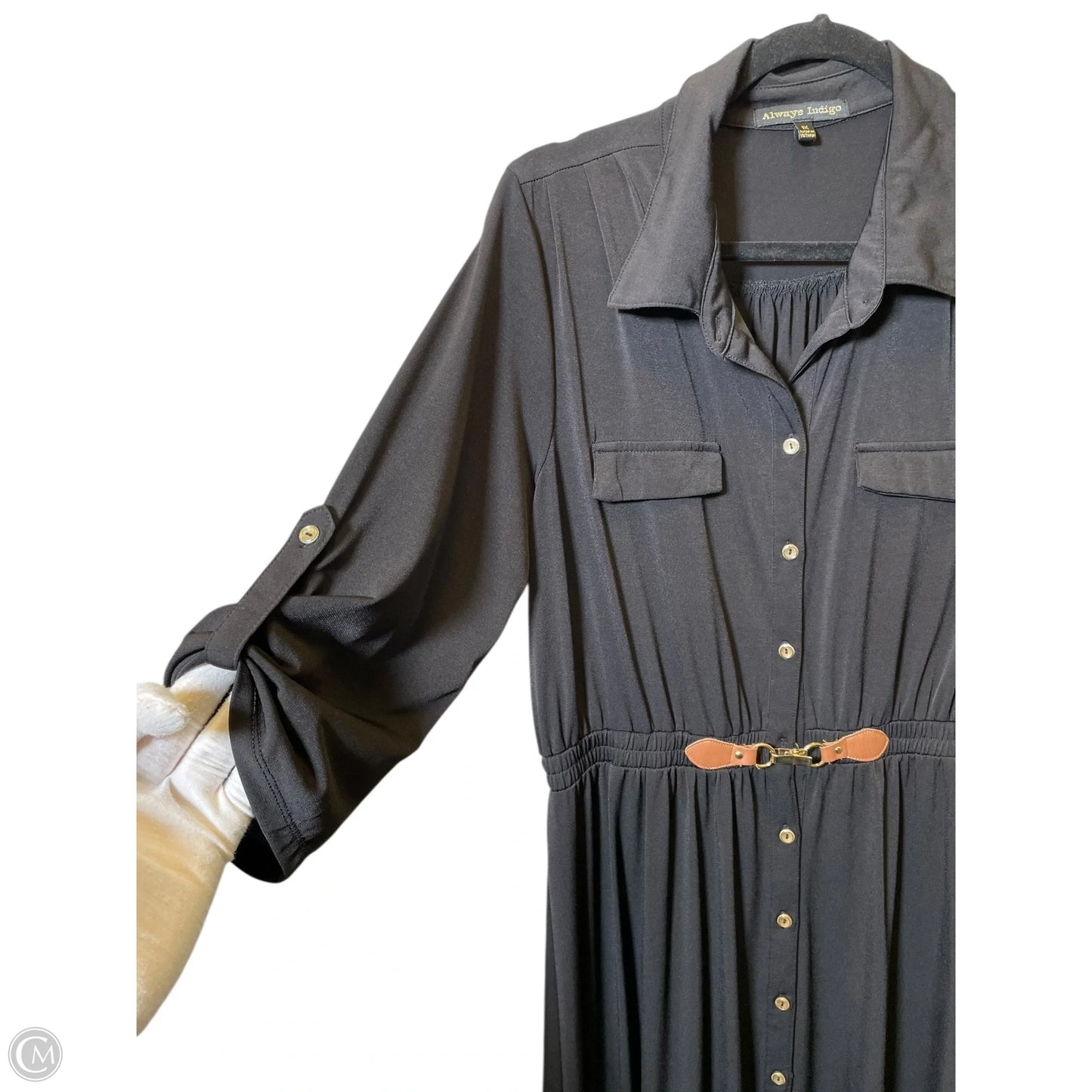 Dress Casual Maxi By Always Indigo In Black, Size: 1x