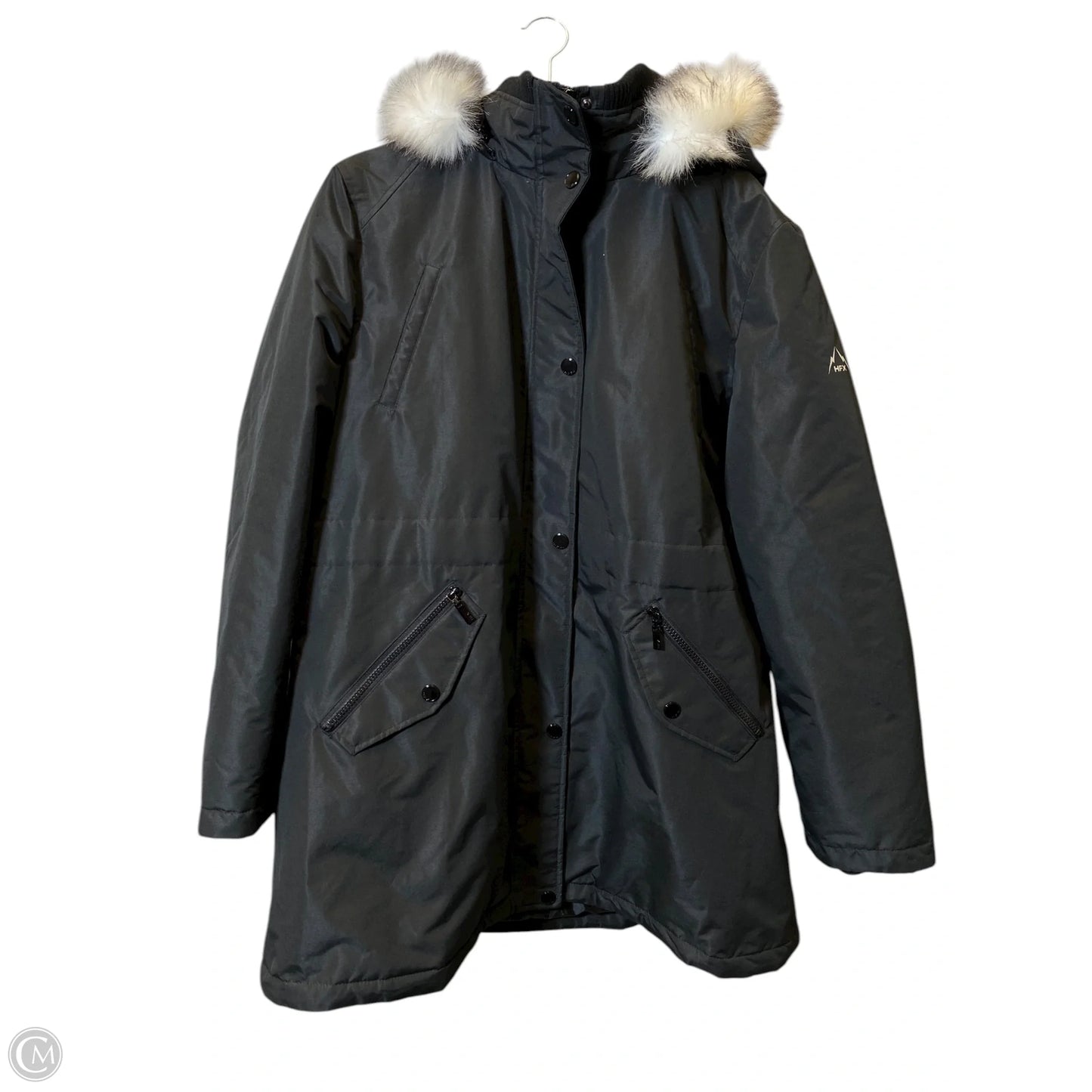 Coat Peacoat By Hfx In Black, Size: Xxl
