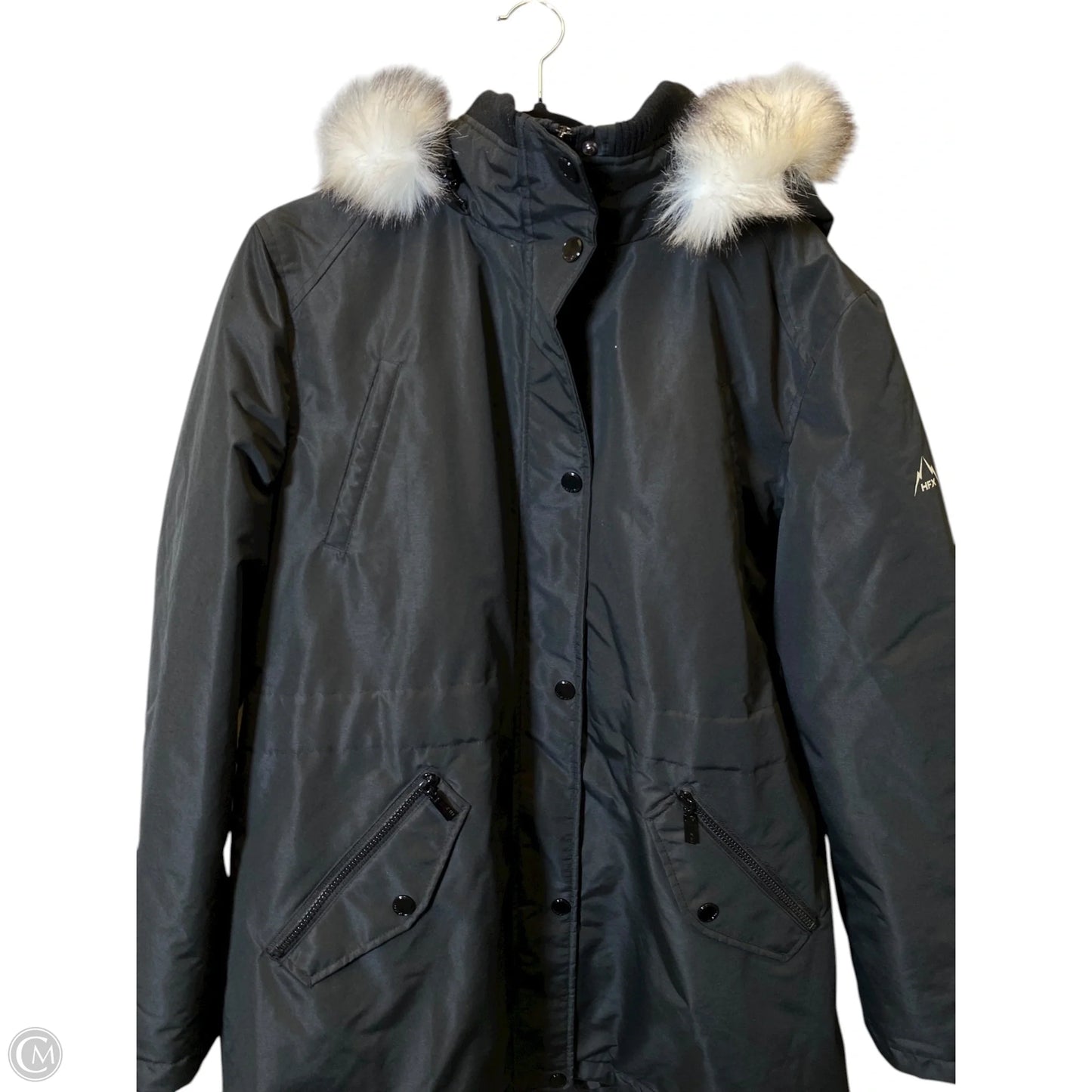 Coat Peacoat By Hfx In Black, Size: Xxl