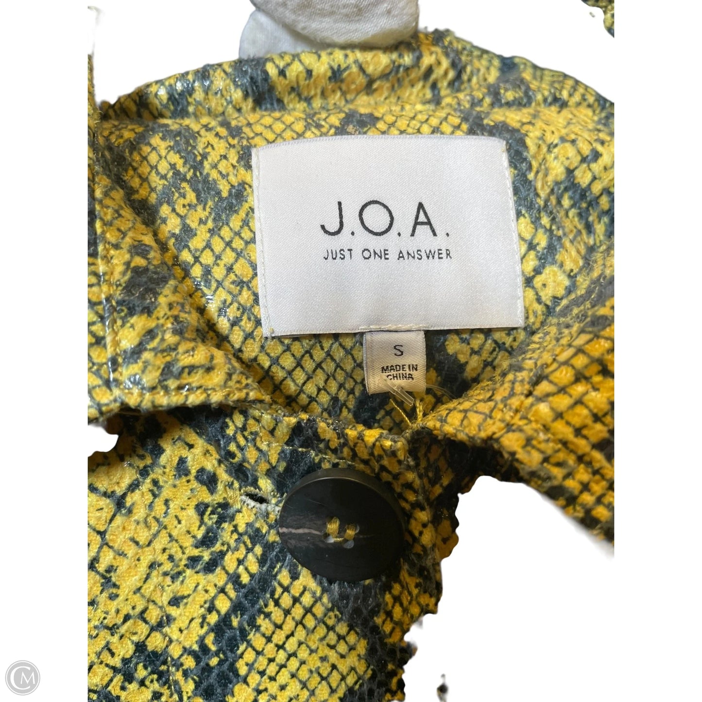 Jacket Moto By Clothes Mentor In Snakeskin Print, Size: S