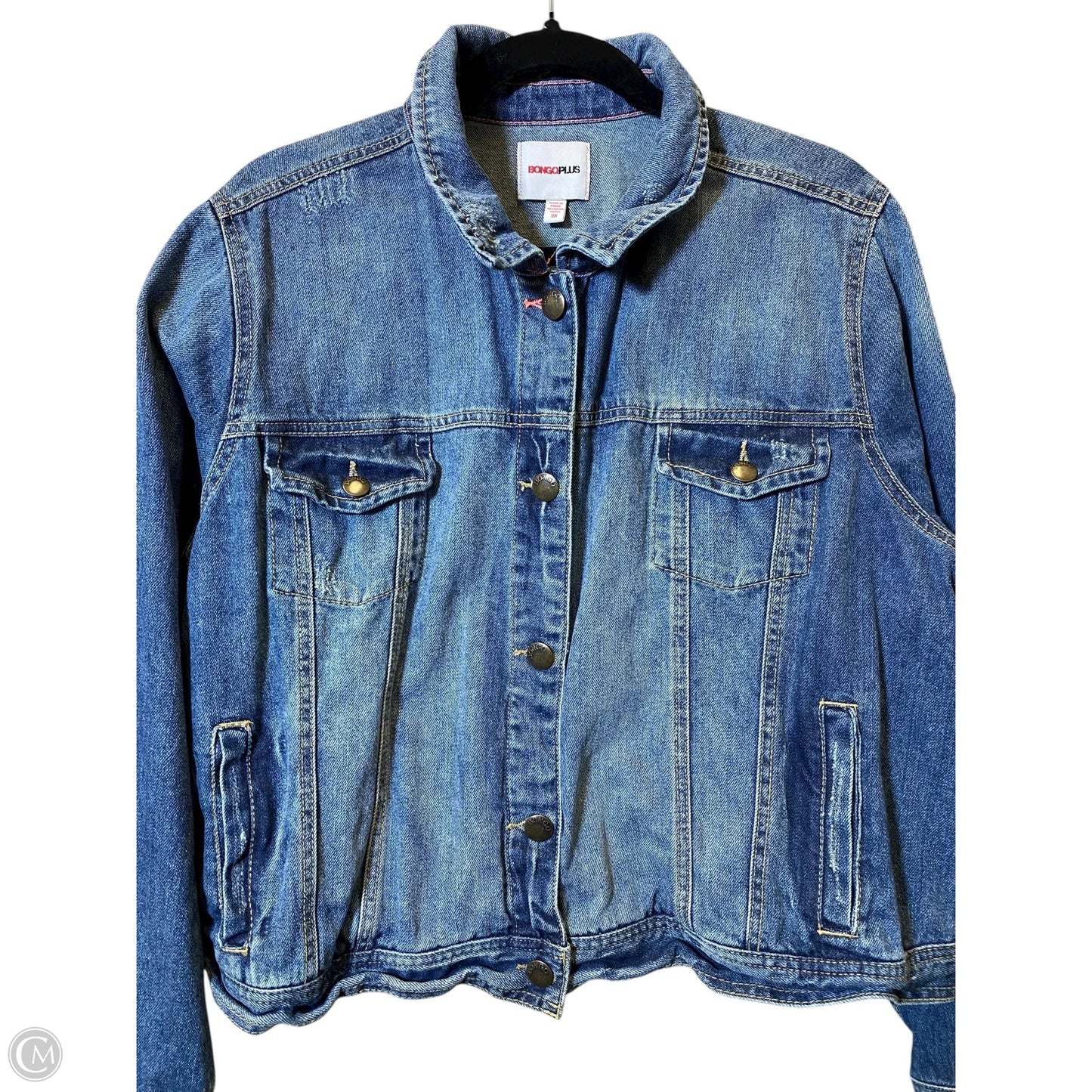 Jacket Denim By Bongo In Blue Denim, Size: 3x