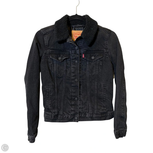 Jacket Denim By Levis In Black, Size: Xs