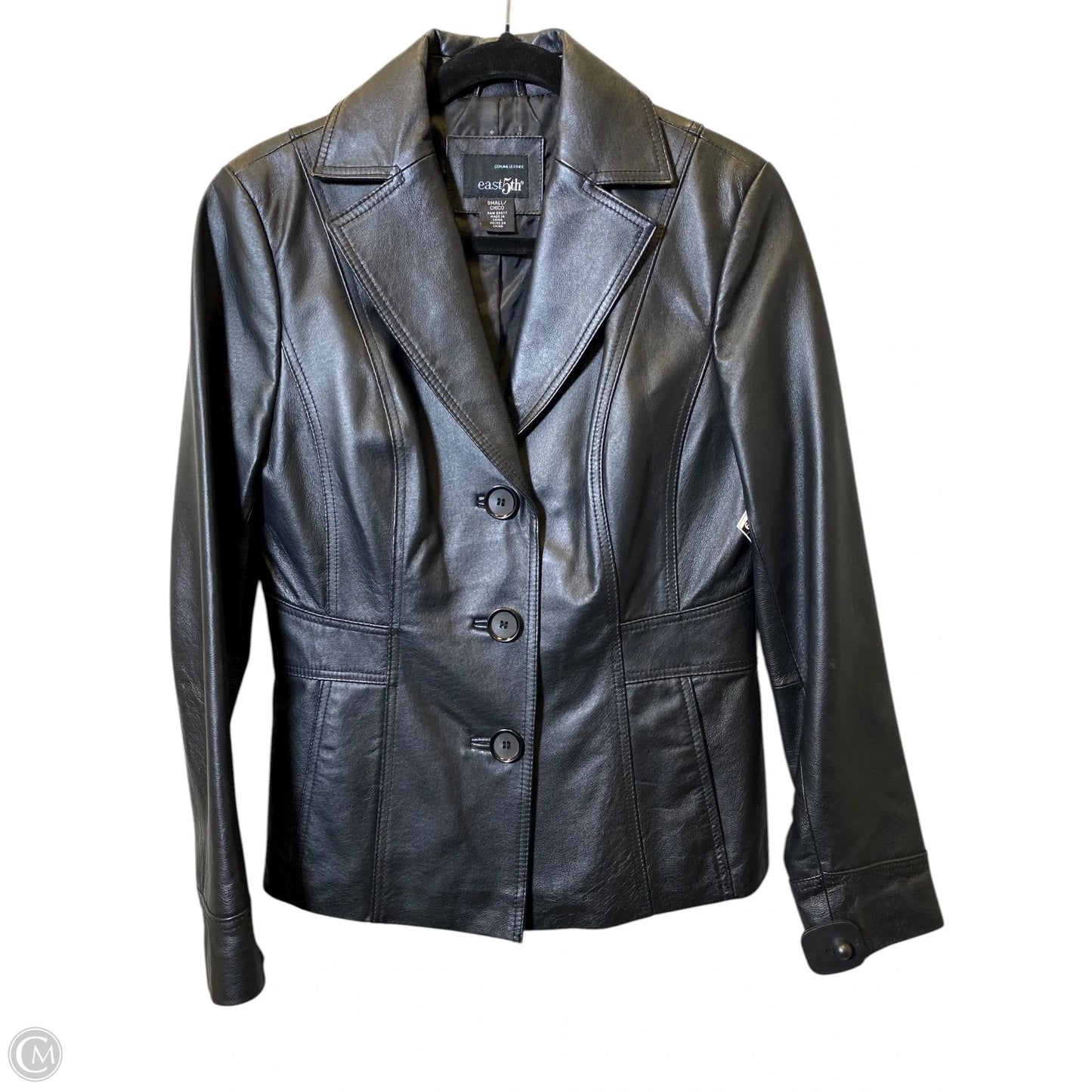 Jacket Leather By East 5th In Black, Size: S
