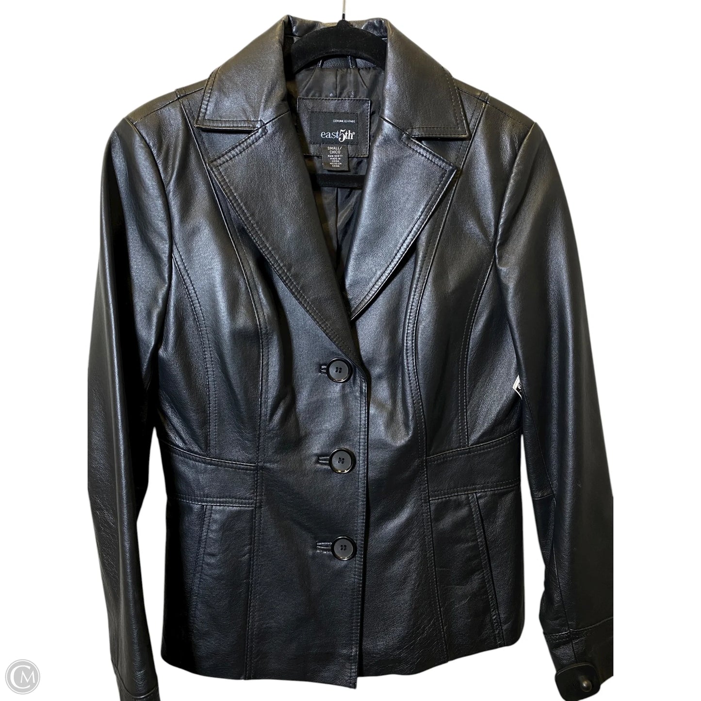 Jacket Leather By East 5th In Black, Size: S