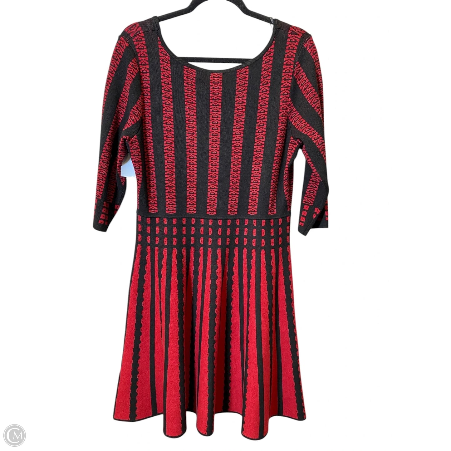 Dress Sweater By Gabby Skye In Black & Red, Size: Xl