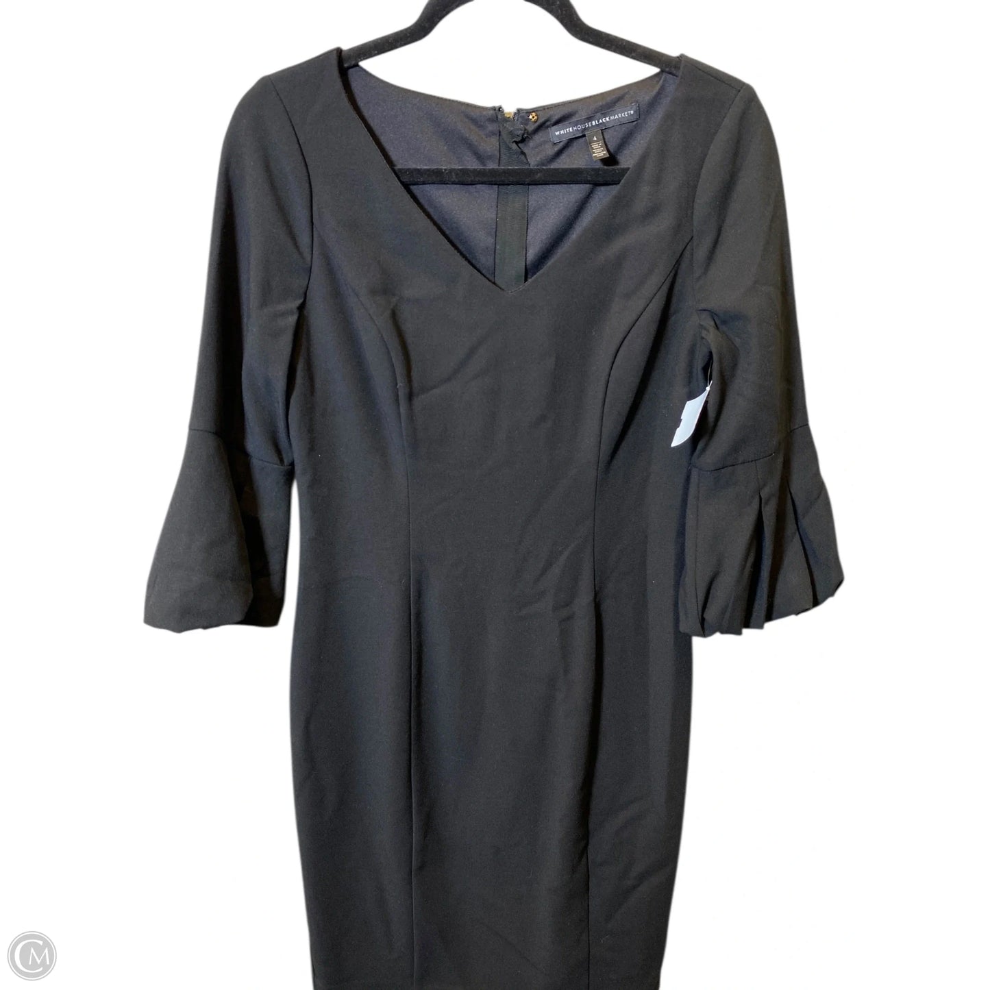 Dress Casual Midi By White House Black Market In Black, Size: S