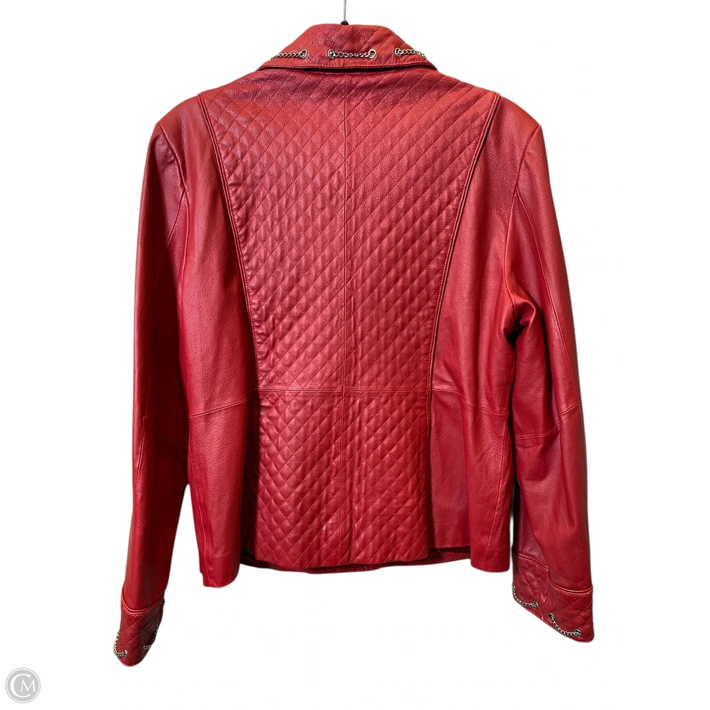 Jacket Leather By Pamela Mccoy In Red, Size: L