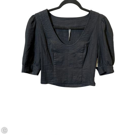 Top Short Sleeve By Anthropologie In Black, Size: S