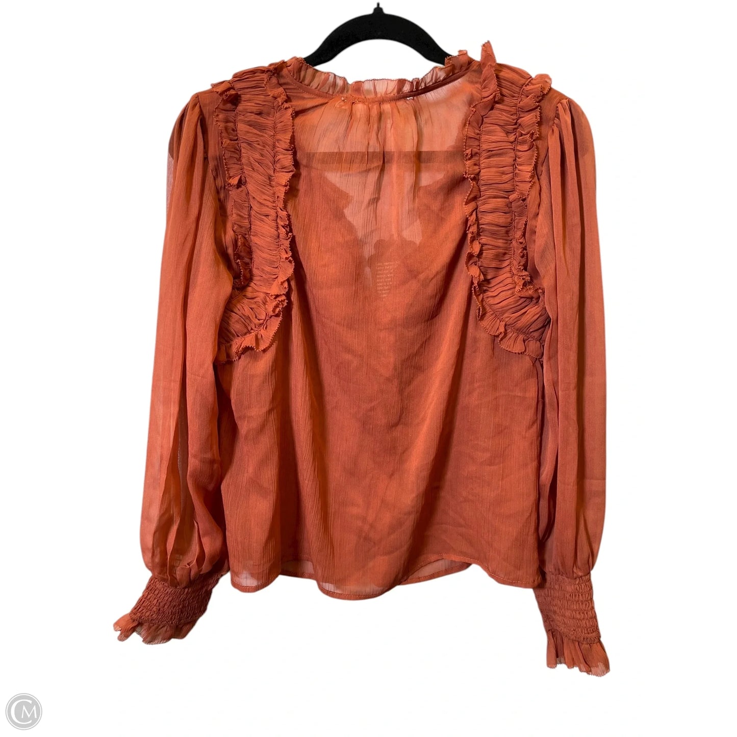 Blouse Long Sleeve By Forever That Girl In Orange, Size: S
