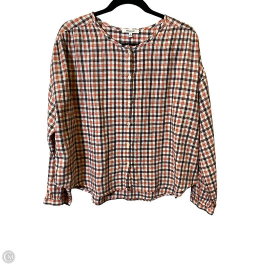 Blouse Long Sleeve By Madewell In Multi-colored, Size: Xl