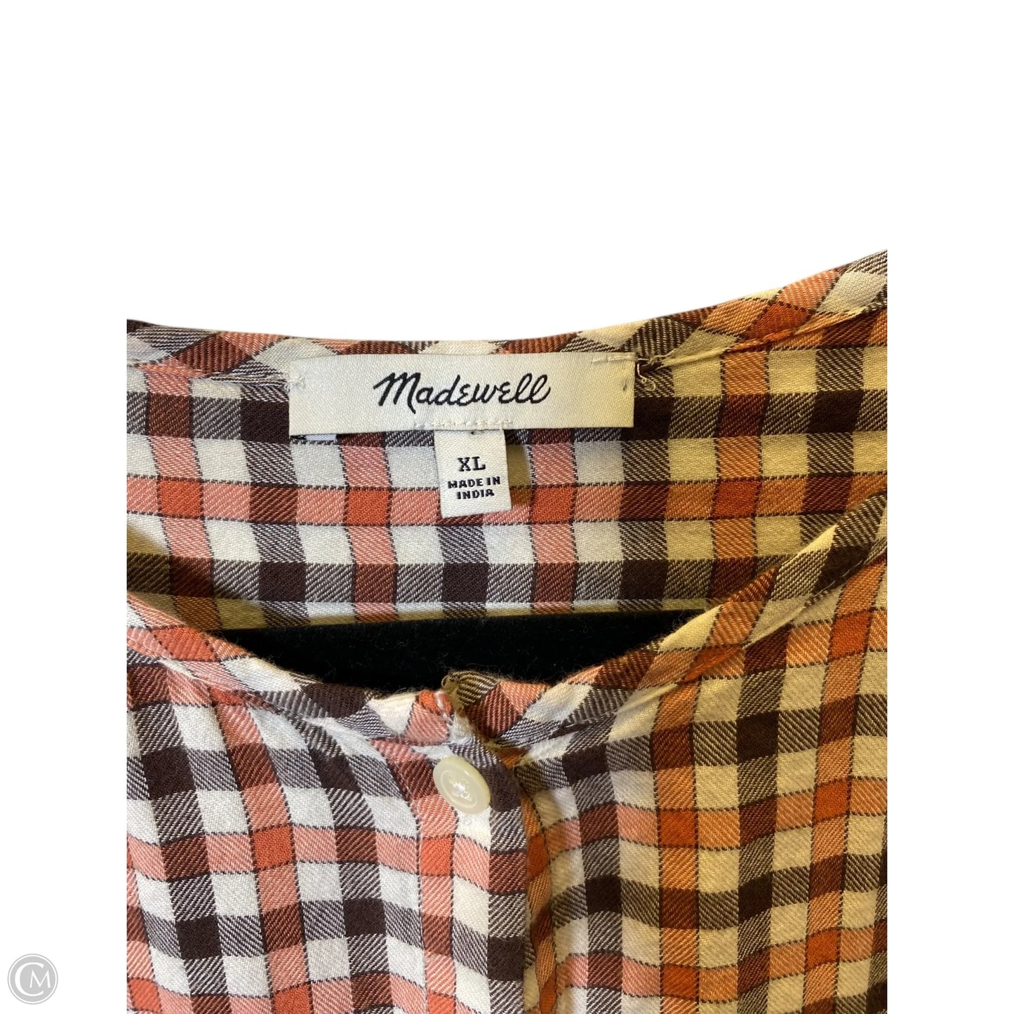 Blouse Long Sleeve By Madewell In Multi-colored, Size: Xl