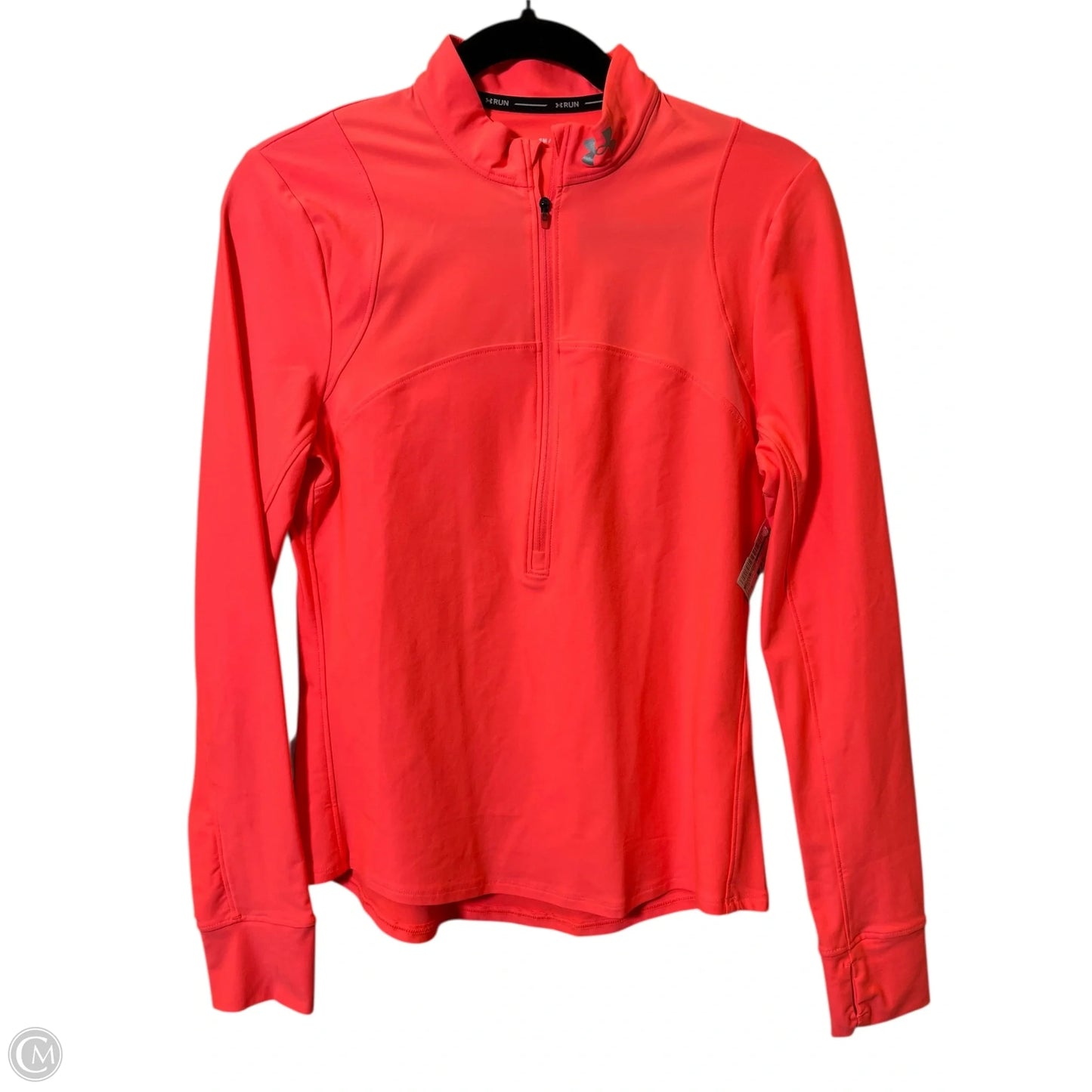 Athletic Top Long Sleeve Crewneck By Under Armour In Pink, Size: S