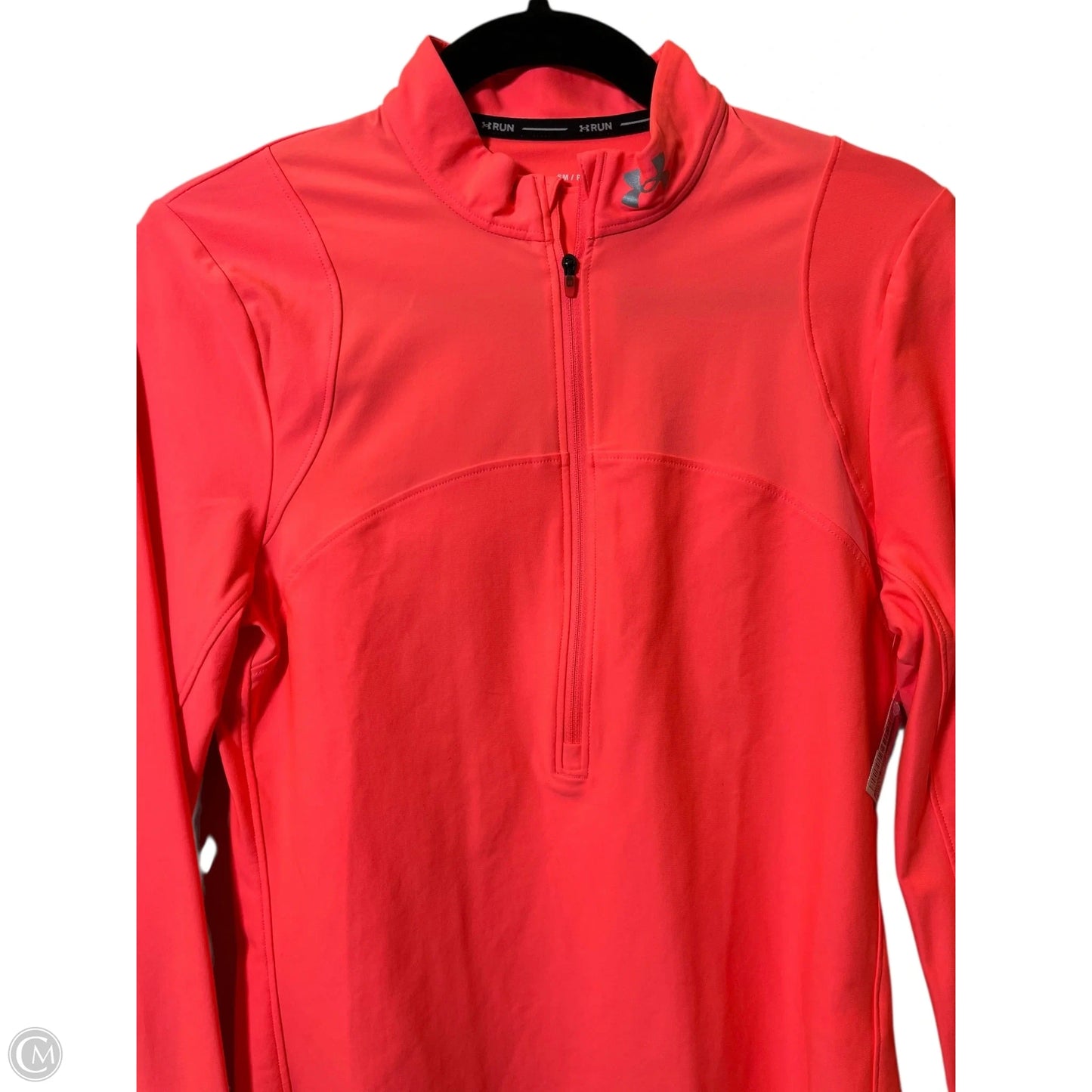 Athletic Top Long Sleeve Crewneck By Under Armour In Pink, Size: S