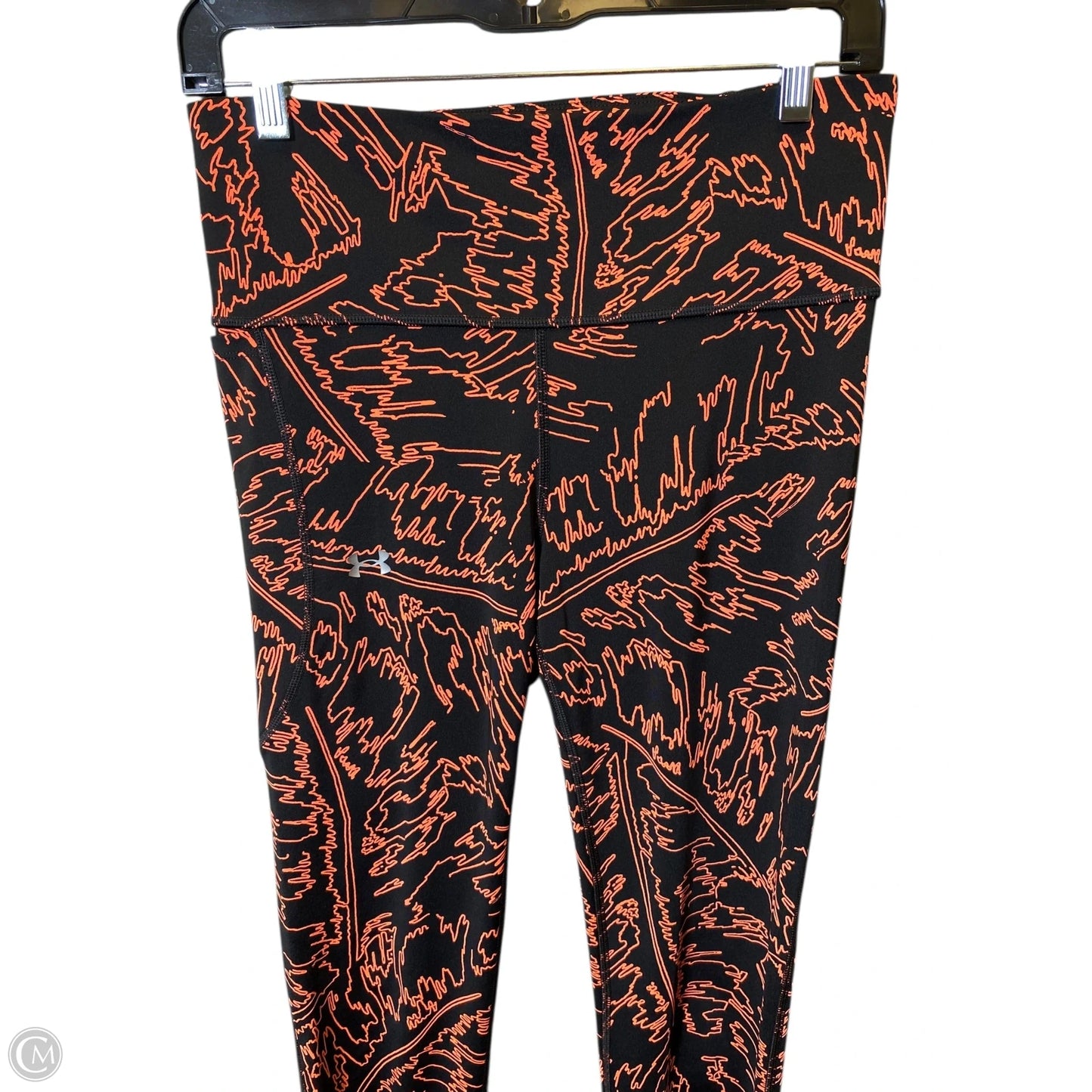 Athletic Leggings By Under Armour In Black & Pink, Size: M