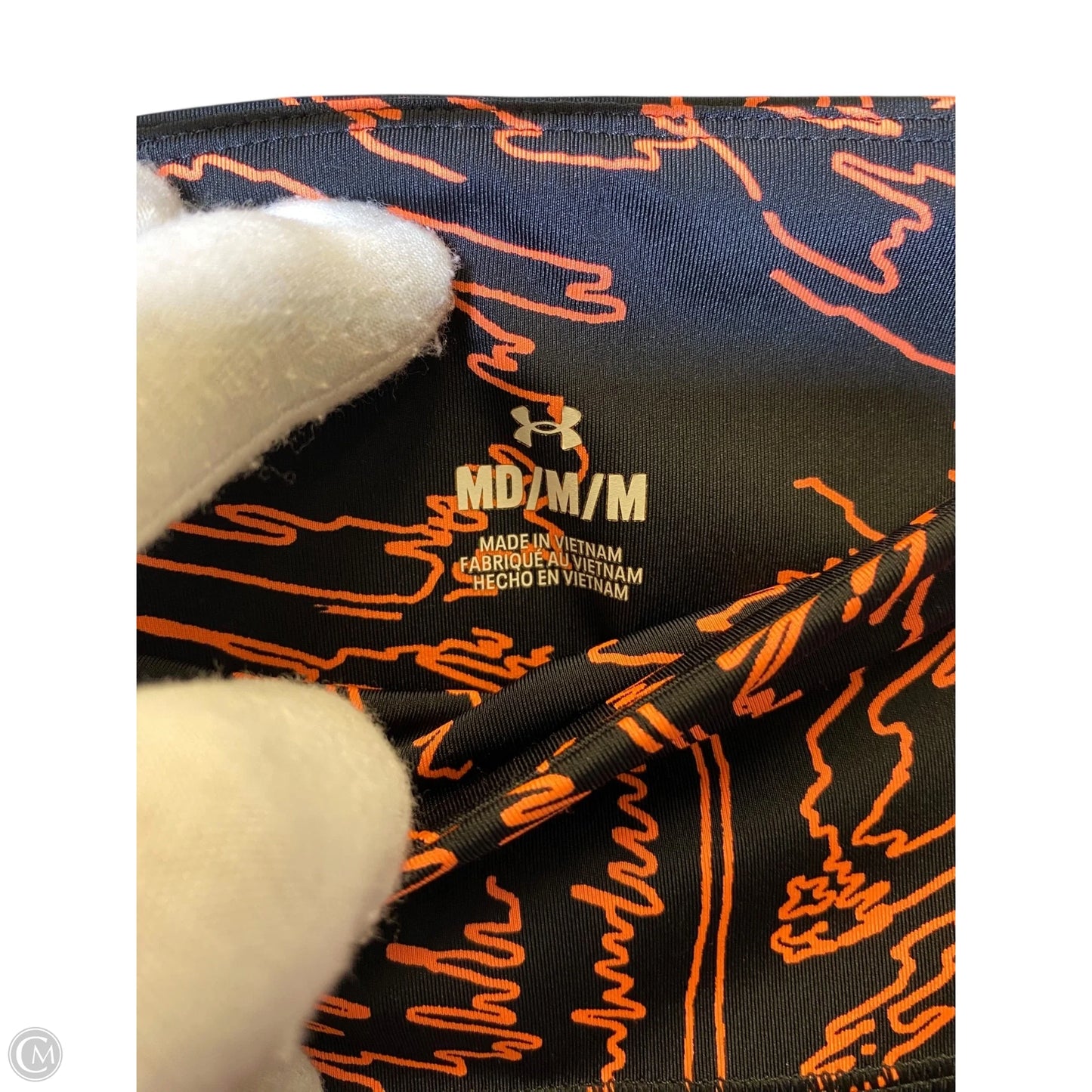 Athletic Leggings By Under Armour In Black & Pink, Size: M