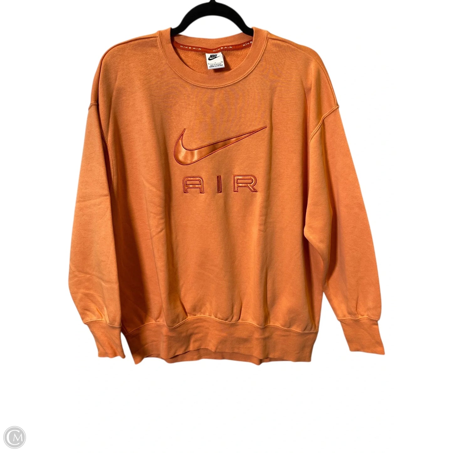 Sweatshirt Crewneck By Nike In Orange, Size: S