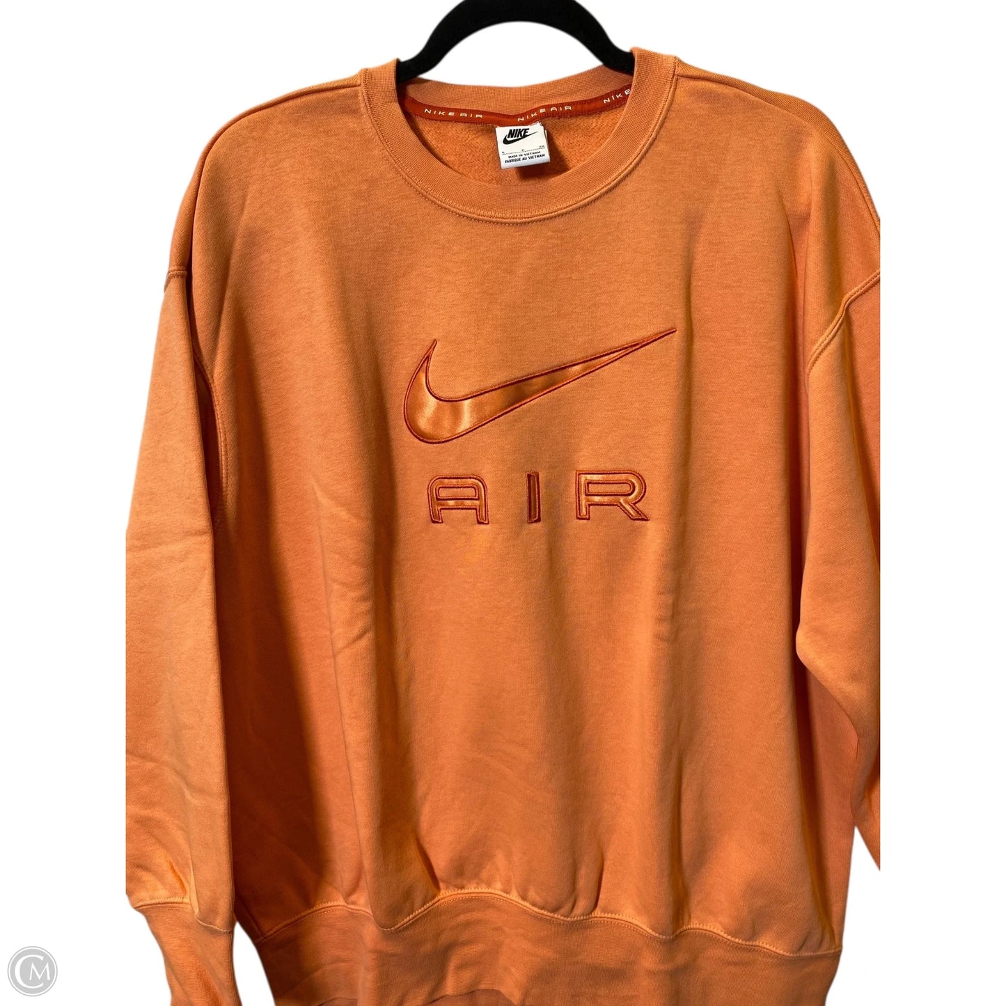 Sweatshirt Crewneck By Nike In Orange, Size: S