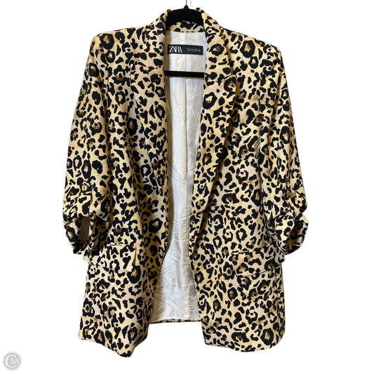 Blazer By Zara In Animal Print, Size: S