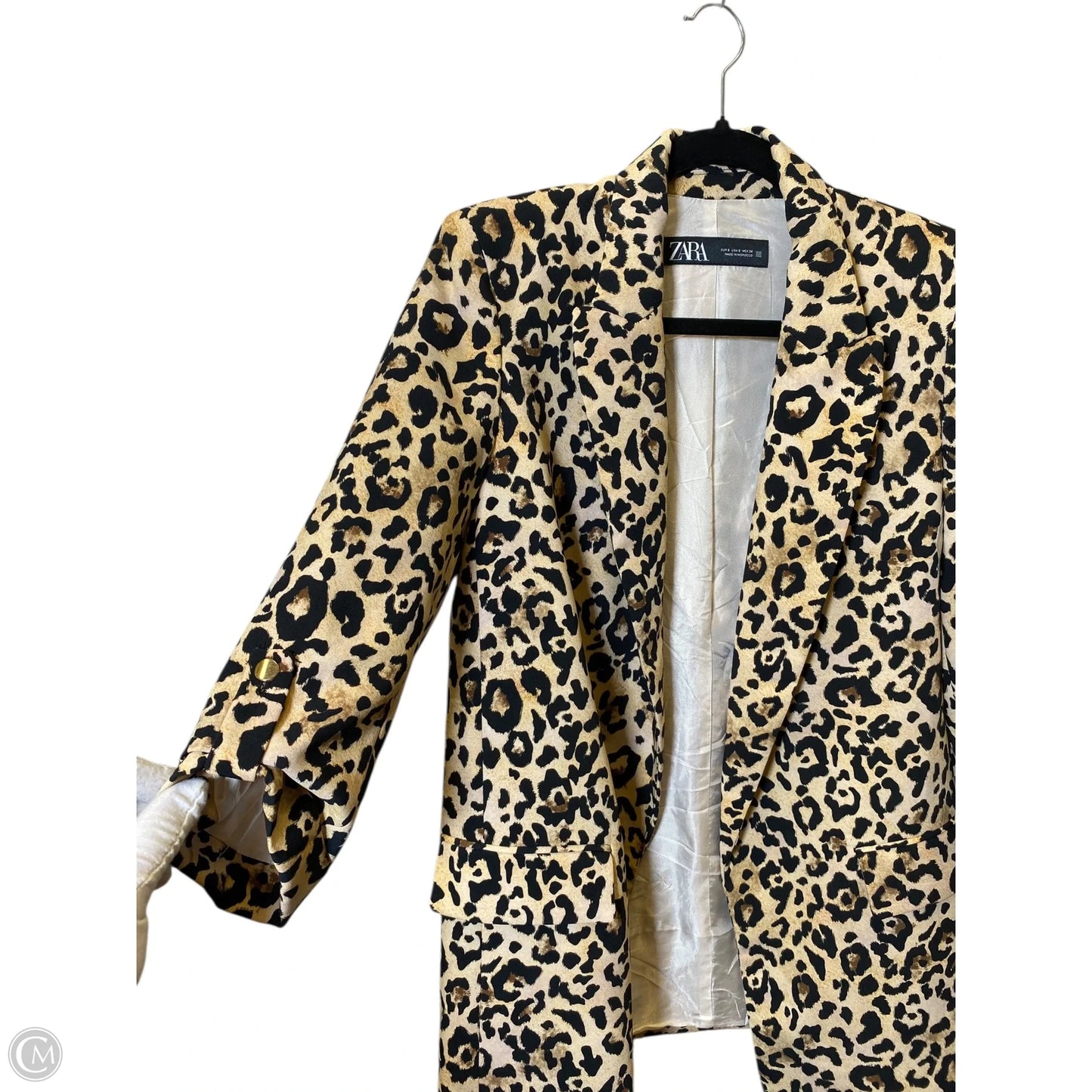 Blazer By Zara In Animal Print, Size: S