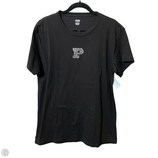 Top Short Sleeve By Pink In Black, Size: S