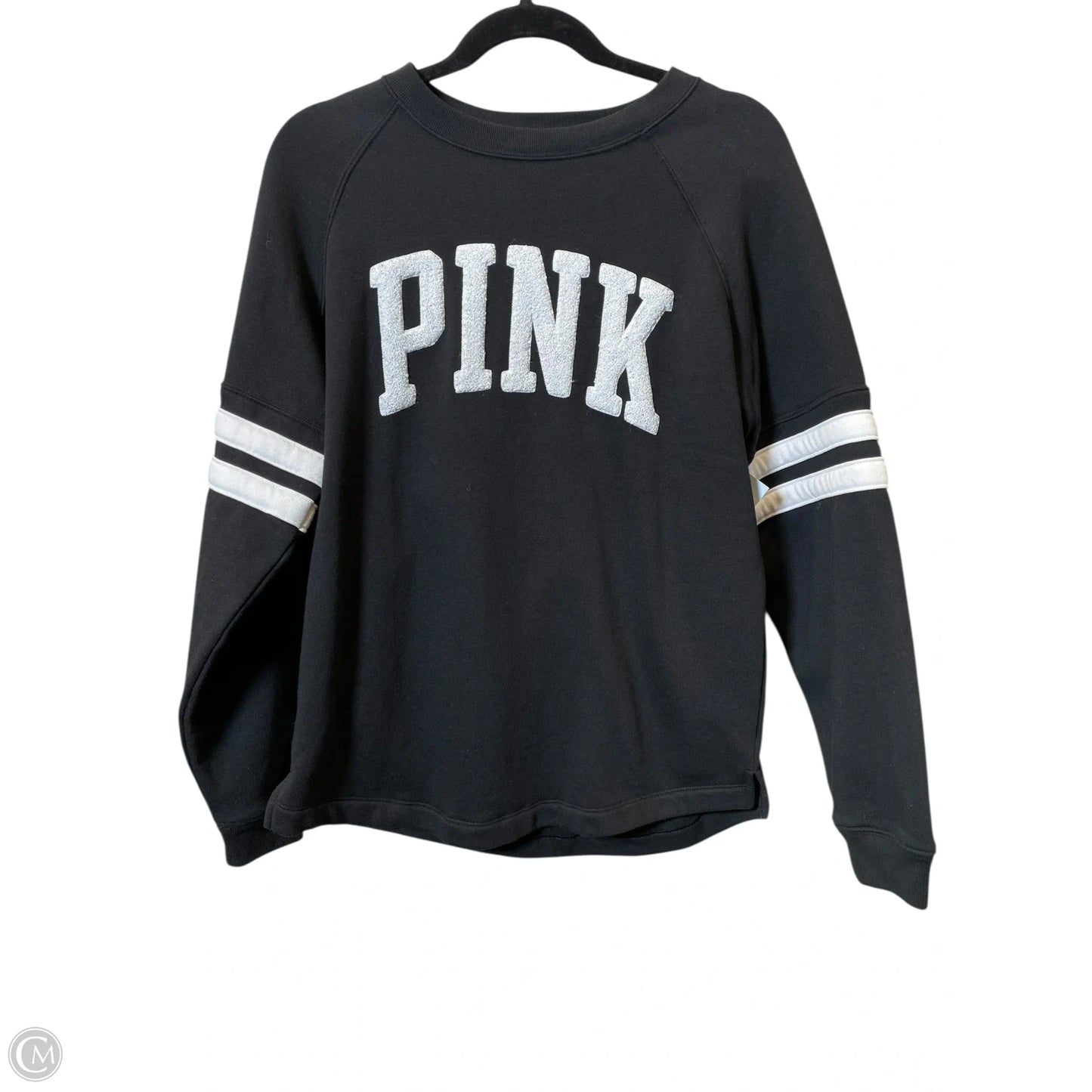 Sweatshirt Crewneck By Pink In Black & White, Size: S