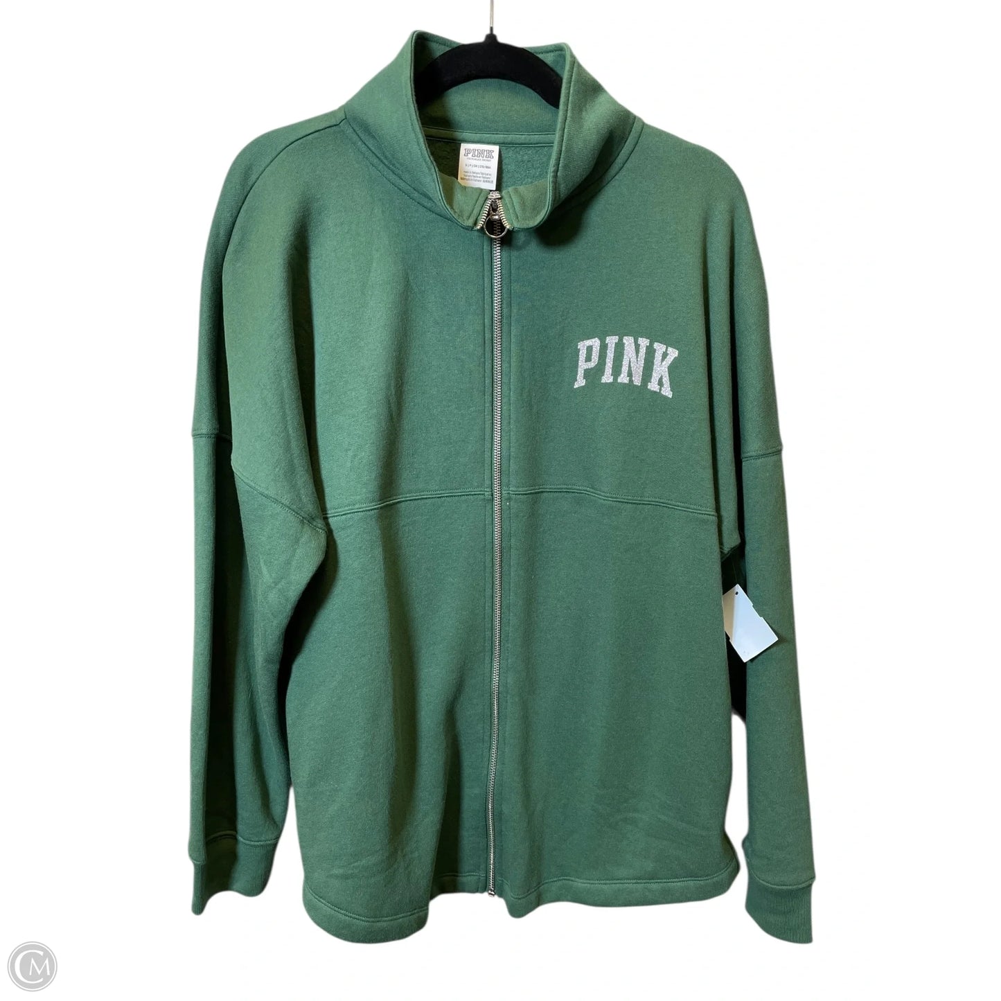Sweatshirt Crewneck By Pink In Green, Size: S