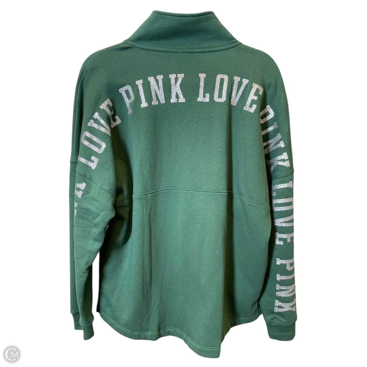 Sweatshirt Crewneck By Pink In Green, Size: S