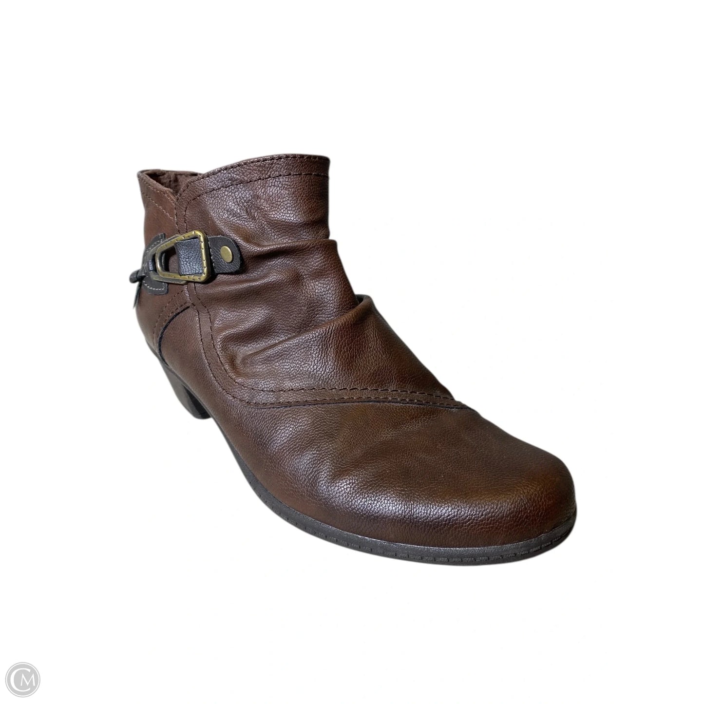 Boots Ankle Heels By Earth Origins In Brown, Size: 9.5