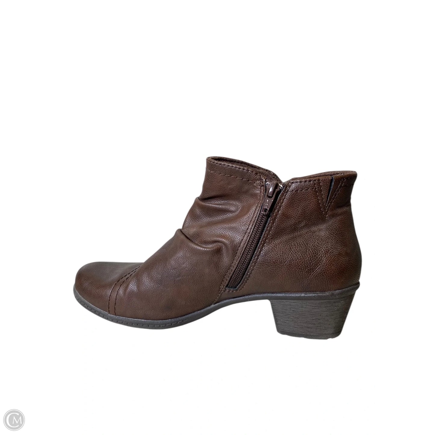 Boots Ankle Heels By Earth Origins In Brown, Size: 9.5