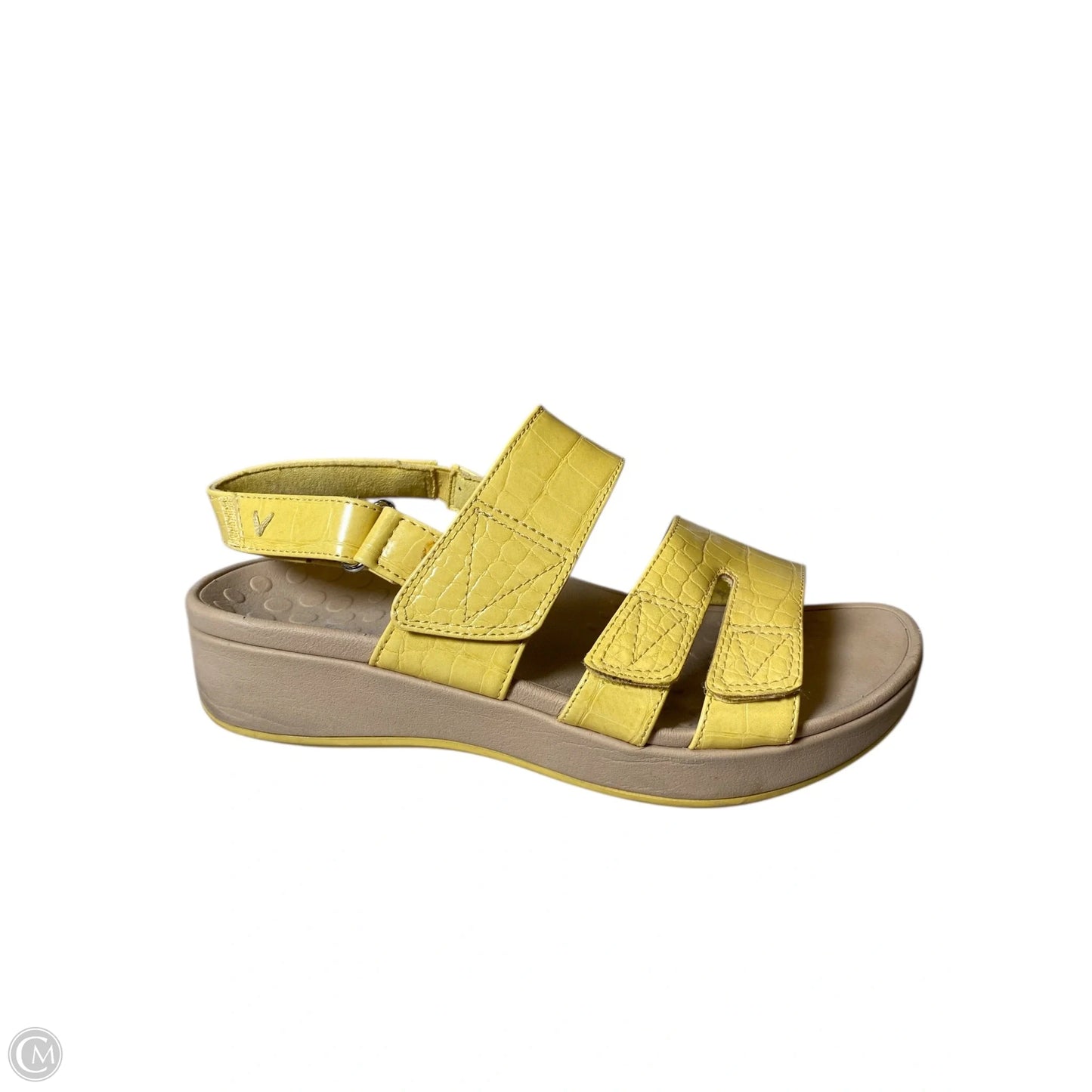 Sandals Heels Platform By Vionic In Yellow, Size: 8