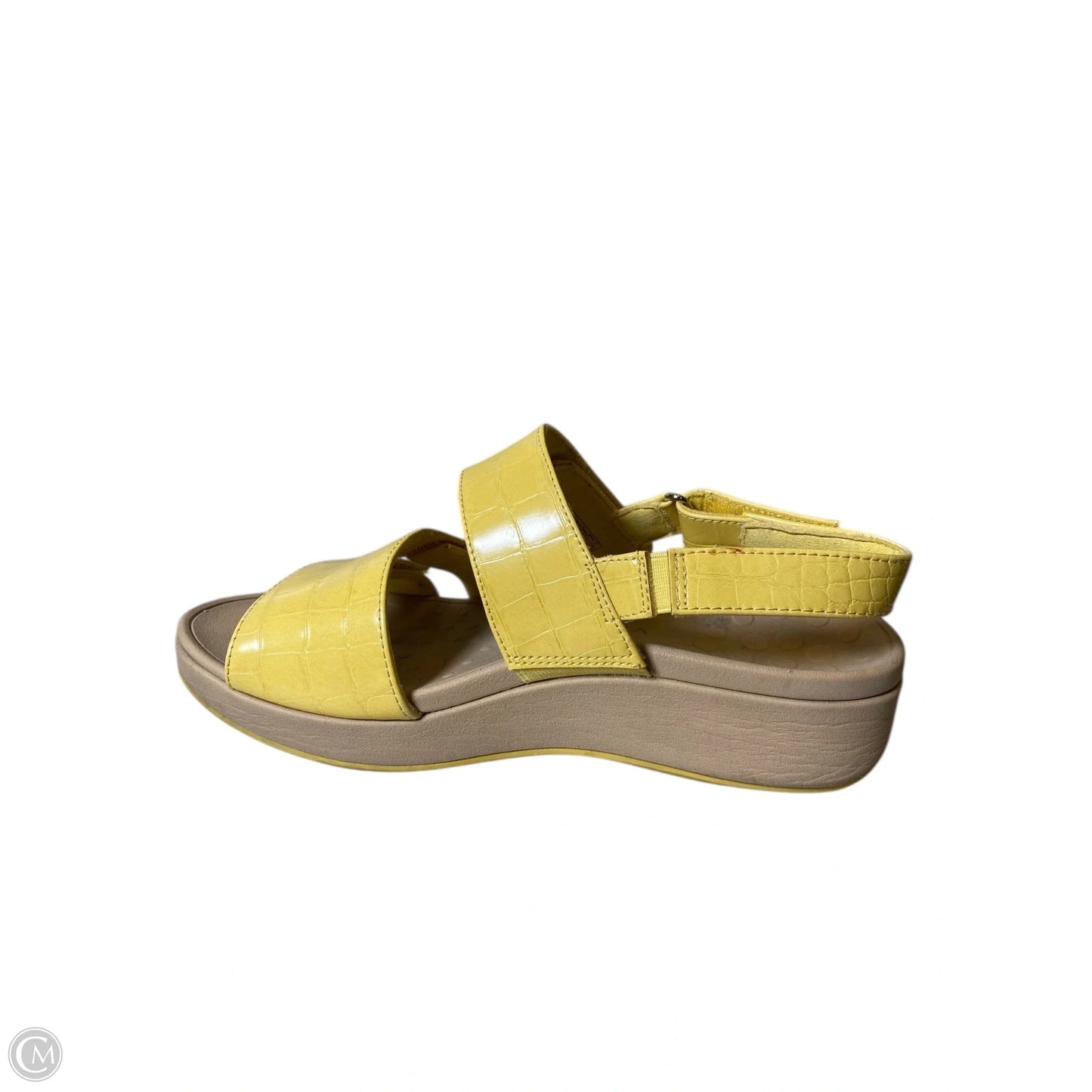Sandals Heels Platform By Vionic In Yellow, Size: 8