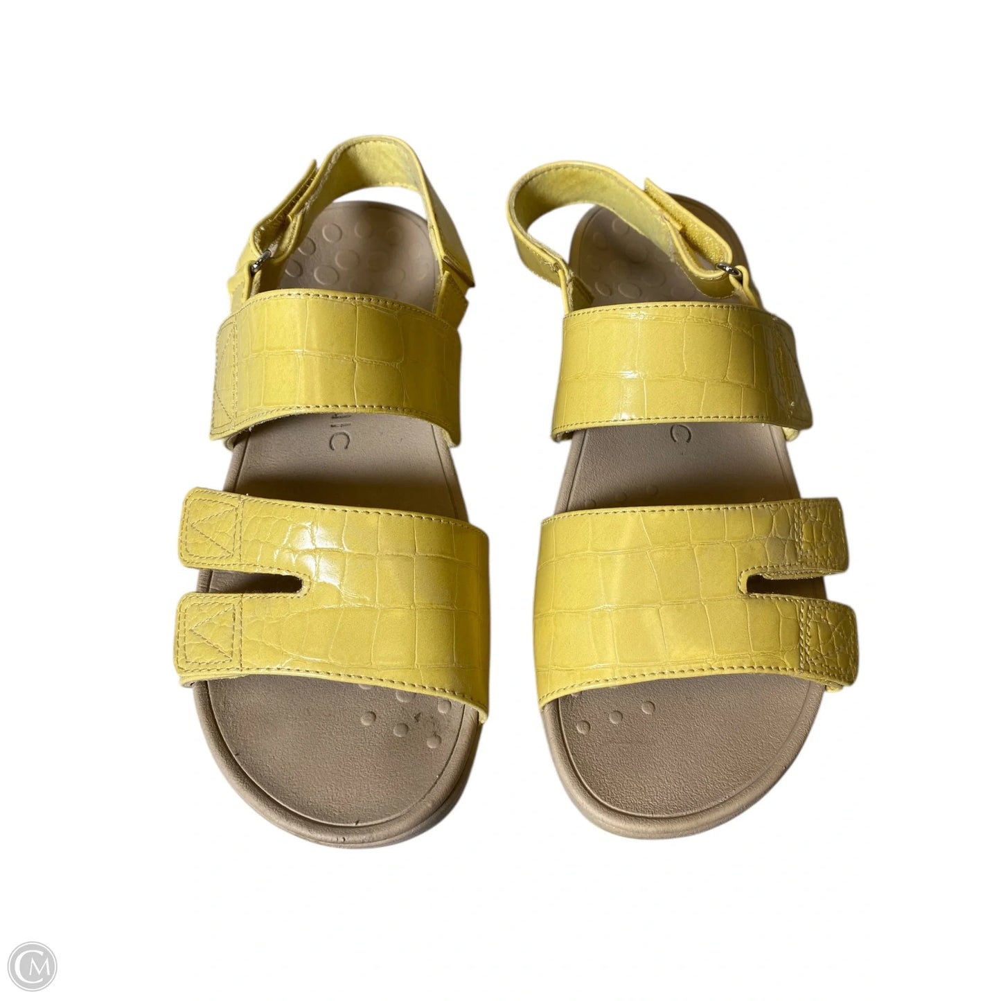 Sandals Heels Platform By Vionic In Yellow, Size: 8