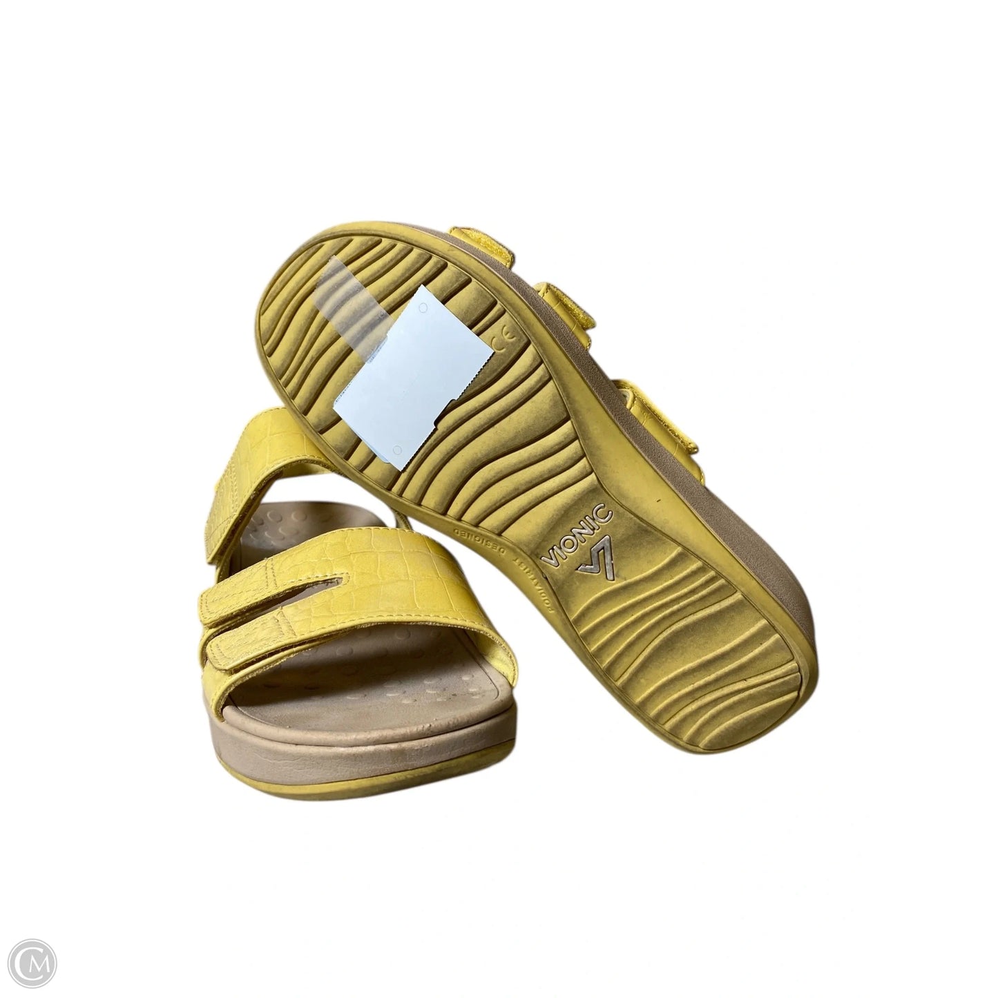 Sandals Heels Platform By Vionic In Yellow, Size: 8