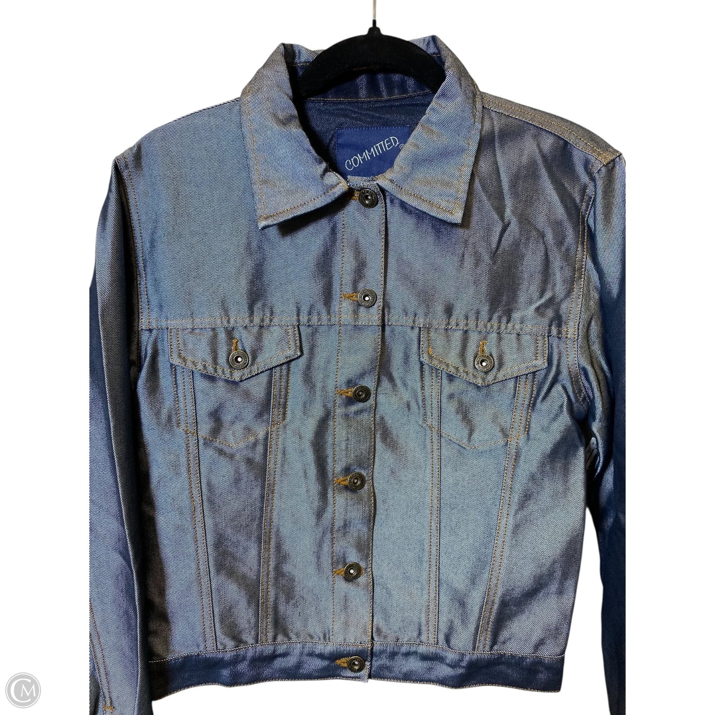 Jacket Denim By Clothes Mentor In Blue, Size: M