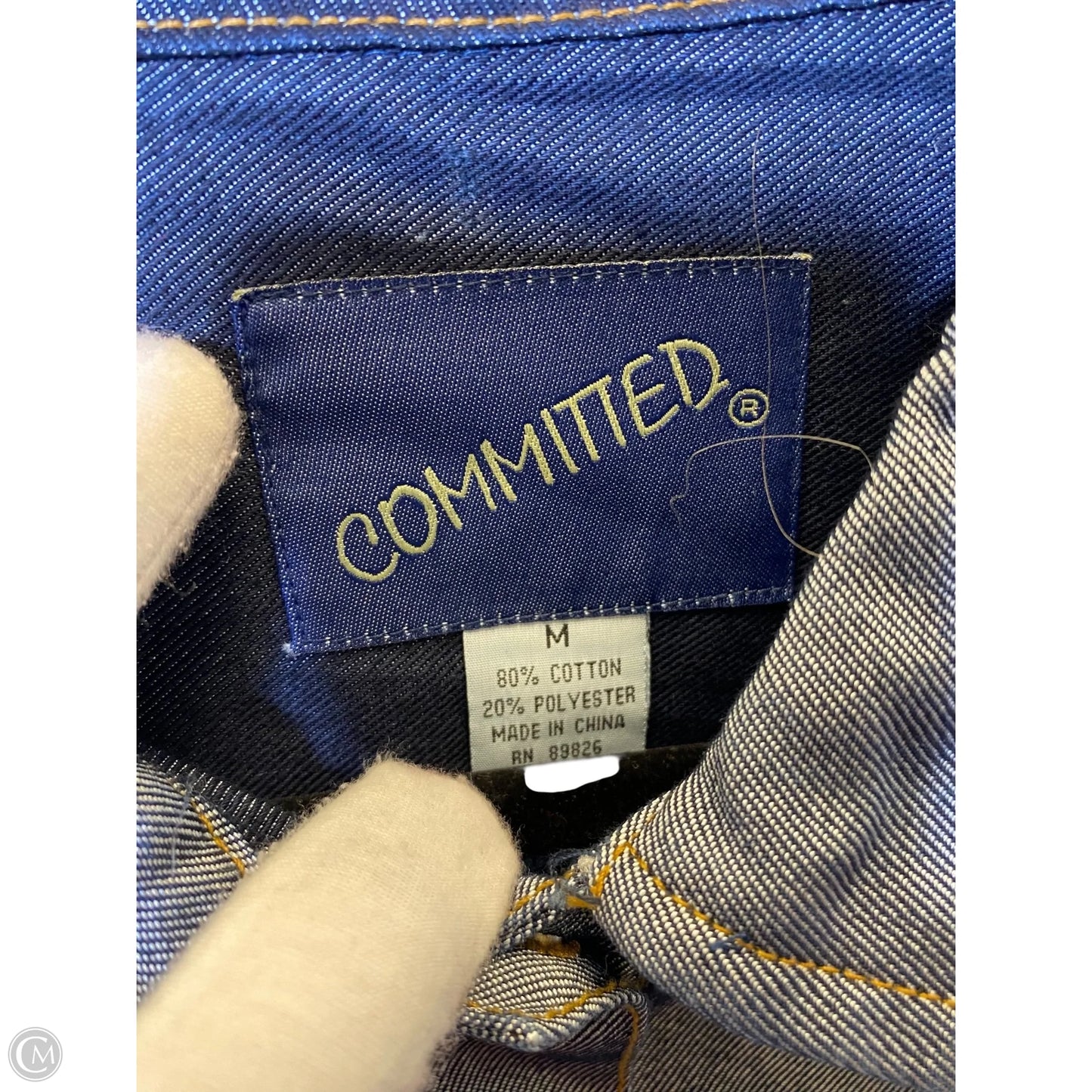 Jacket Denim By Clothes Mentor In Blue, Size: M