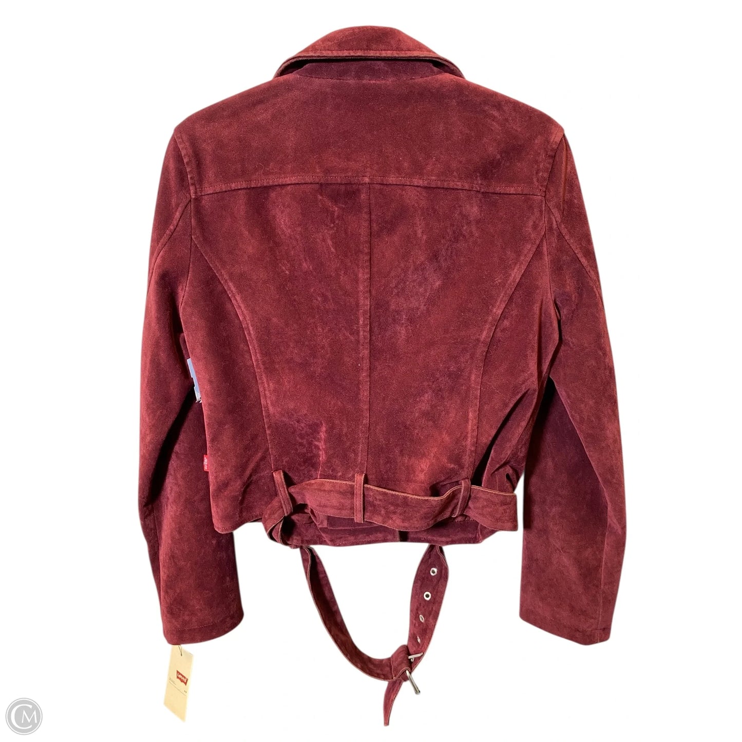 Jacket Moto By Levis In Maroon, Size: S