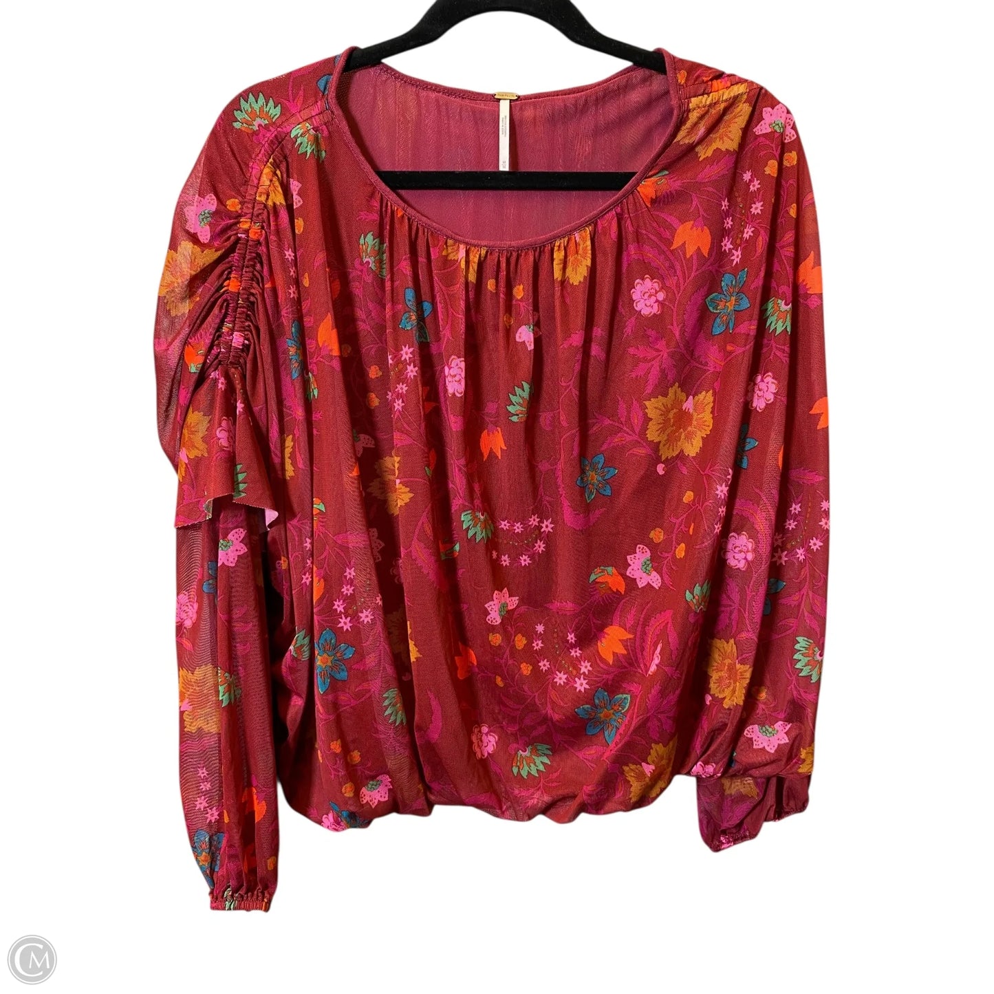 Top Long Sleeve By Free People In Multi-colored, Size: M