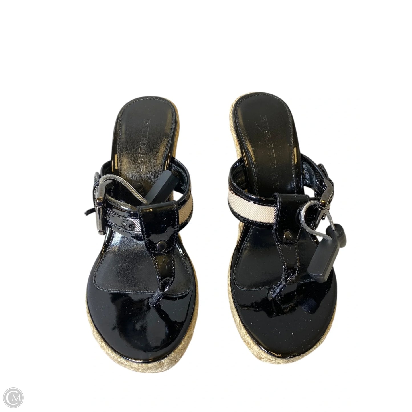 Shoes Luxury Designer By Burberry In Black, Size: 5.5