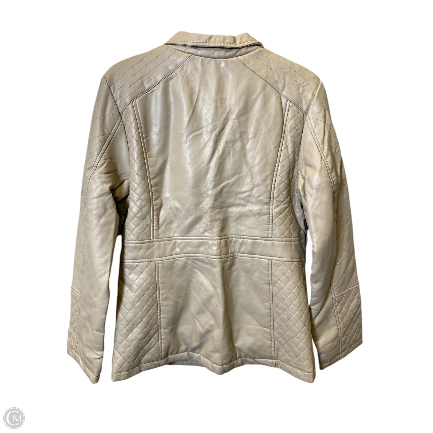 Jacket Moto By Harve Bernard In Beige, Size: L