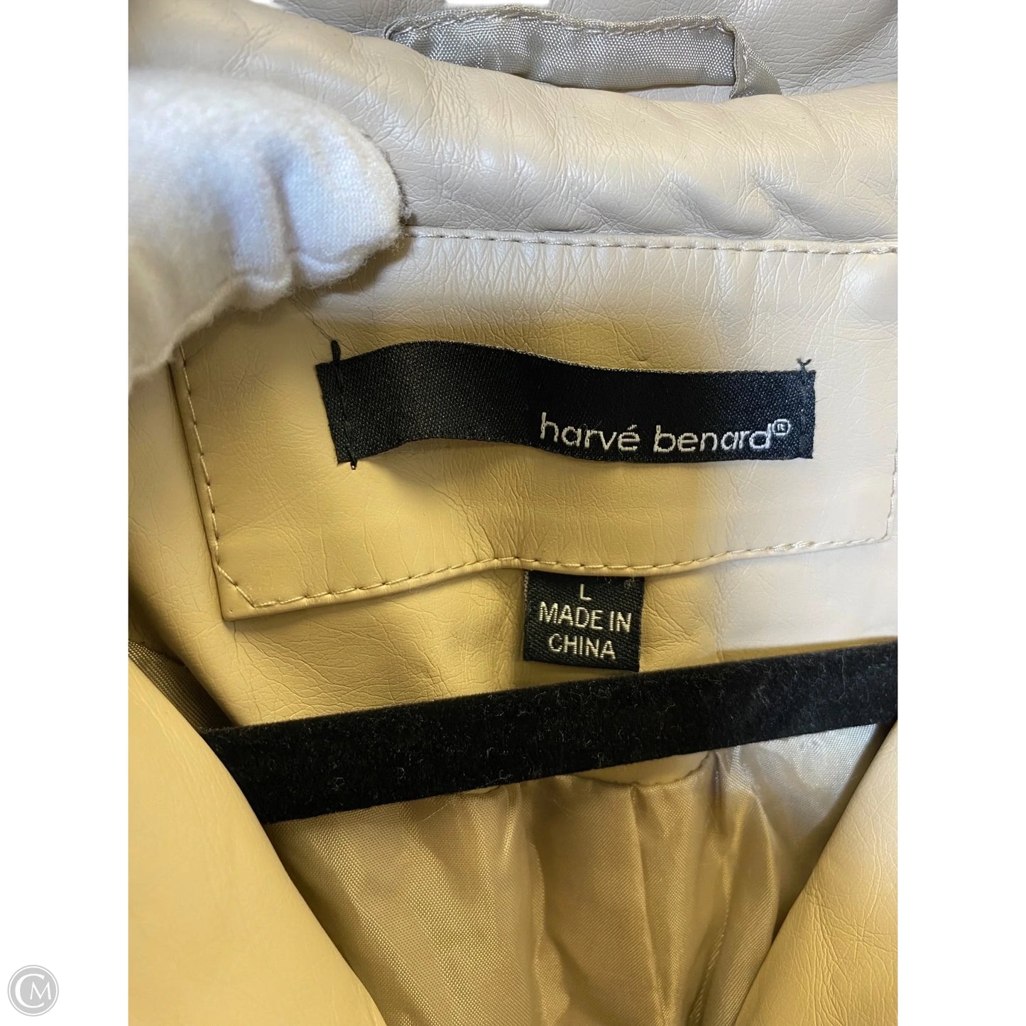 Jacket Moto By Harve Bernard In Beige, Size: L
