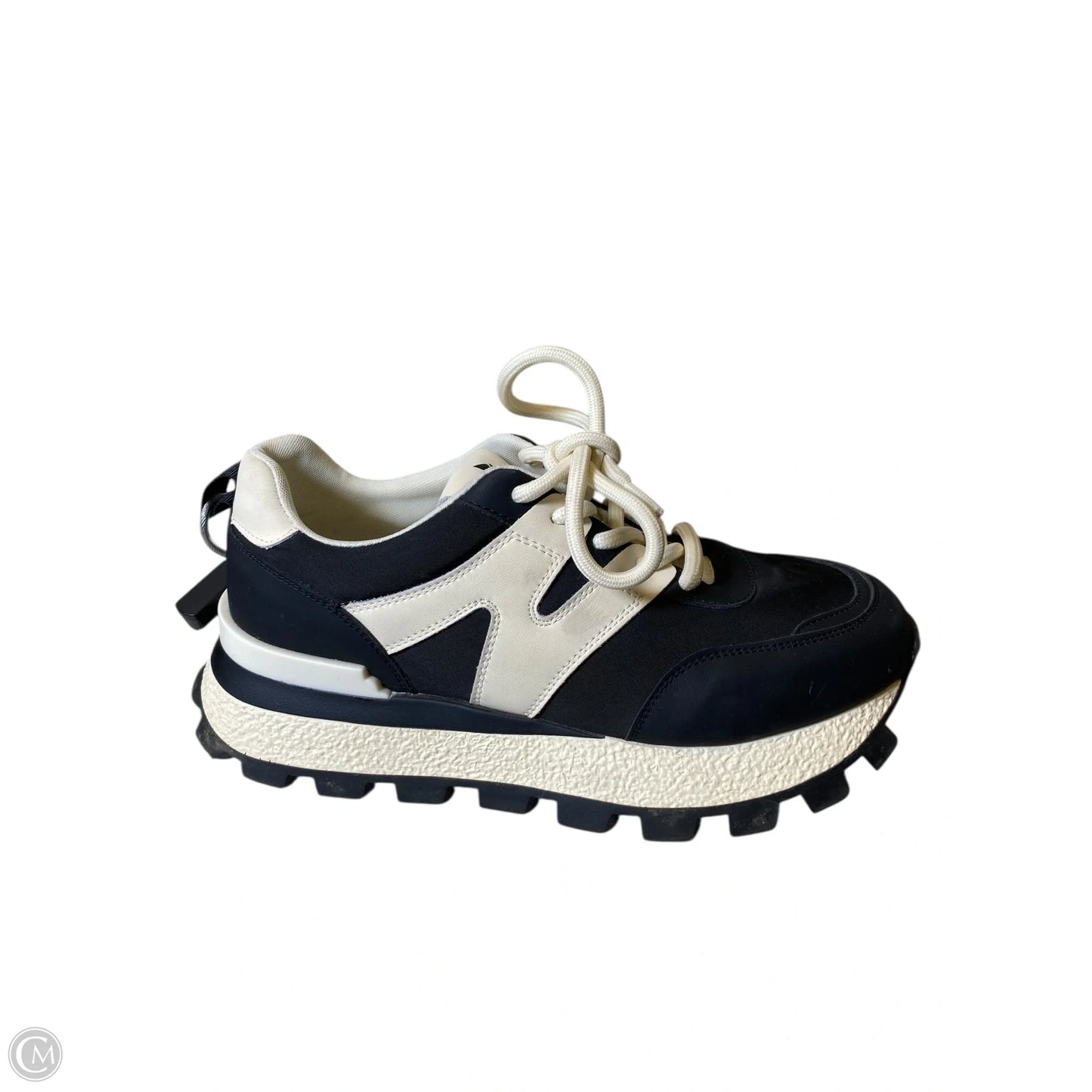 Shoes Athletic By Clothes Mentor In Black & Cream, Size: 10.5