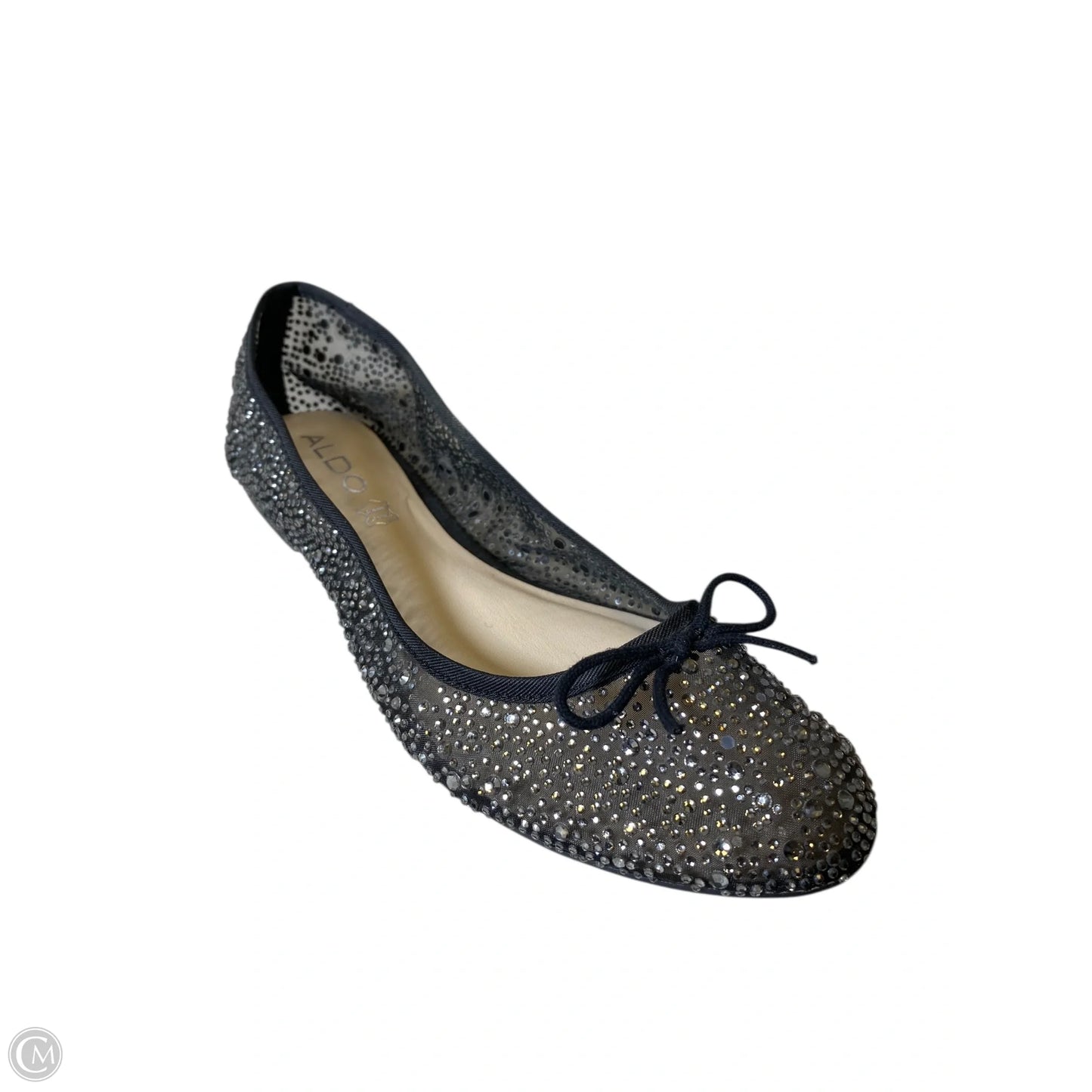 Shoes Flats By Aldo In Black & Silver, Size: 8