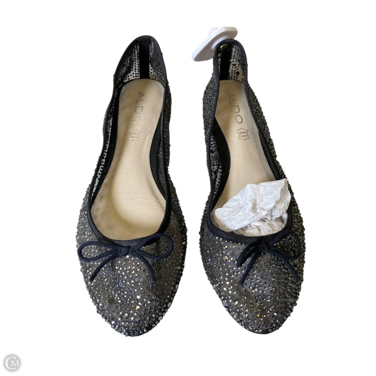 Shoes Flats By Aldo In Black & Silver, Size: 8