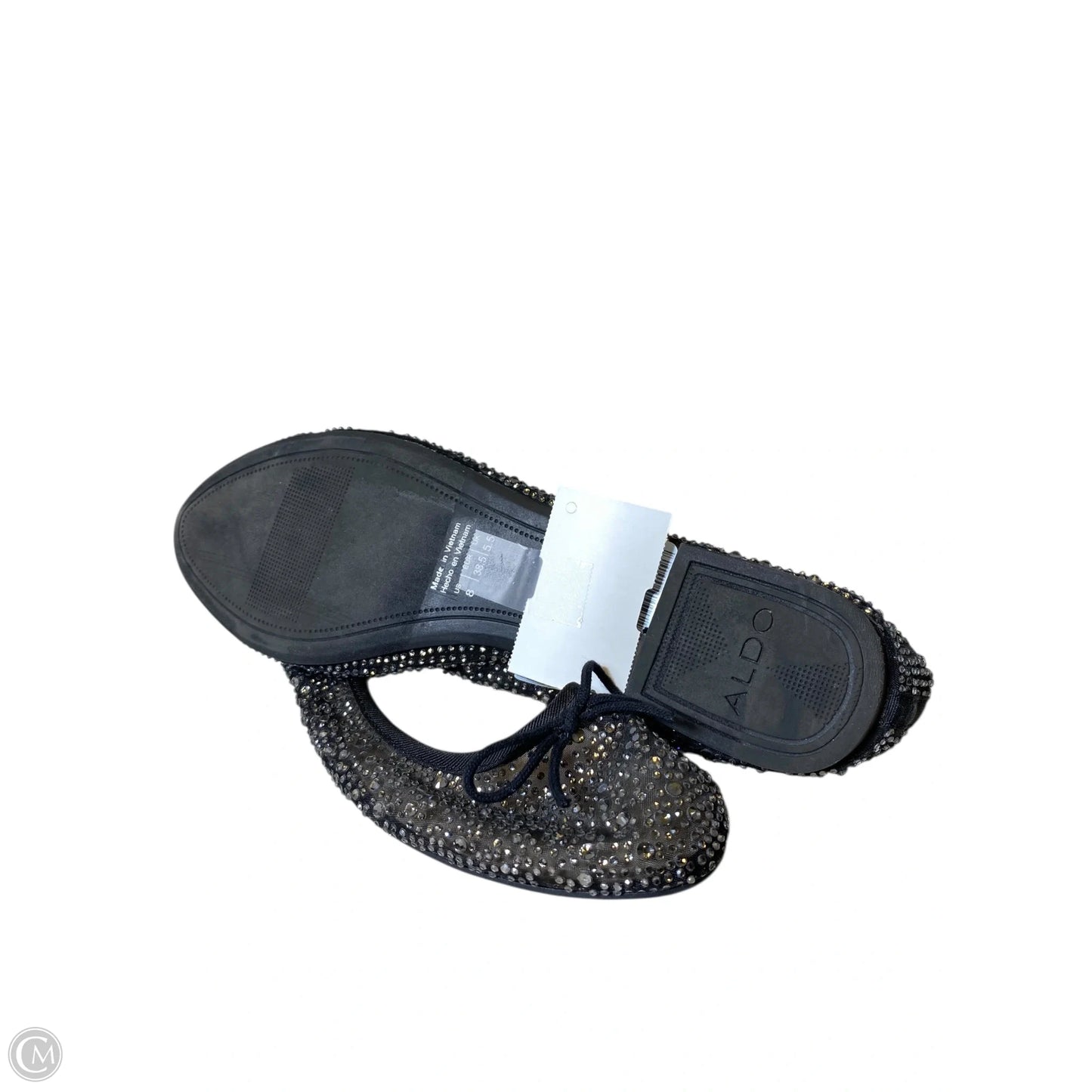 Shoes Flats By Aldo In Black & Silver, Size: 8