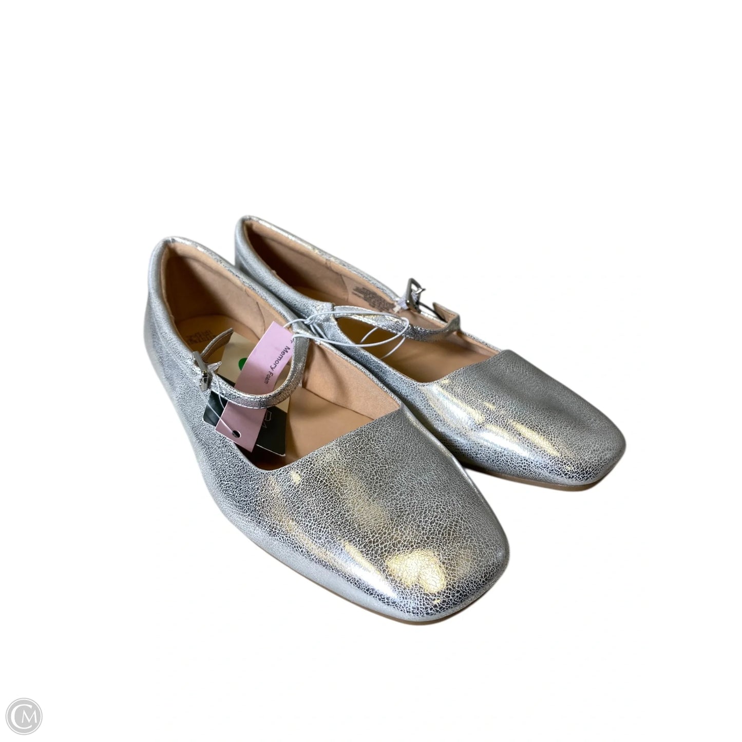 Shoes Flats By Wild Fable In Silver, Size: 10