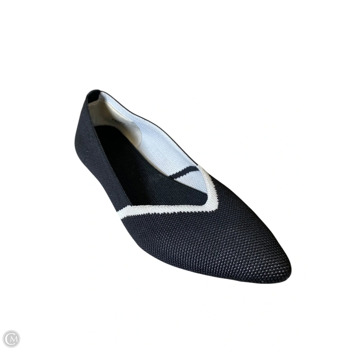 Shoes Flats By Clothes Mentor In Black & White, Size: 5