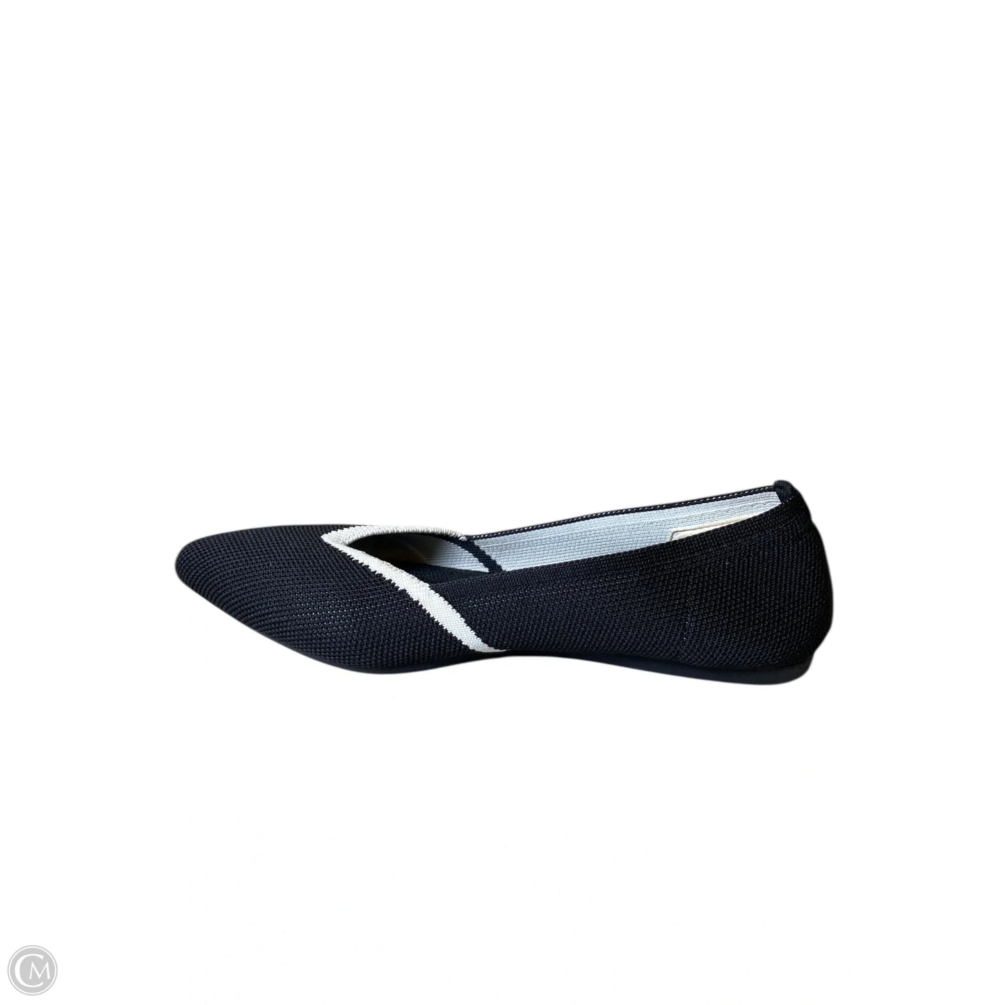 Shoes Flats By Clothes Mentor In Black & White, Size: 5