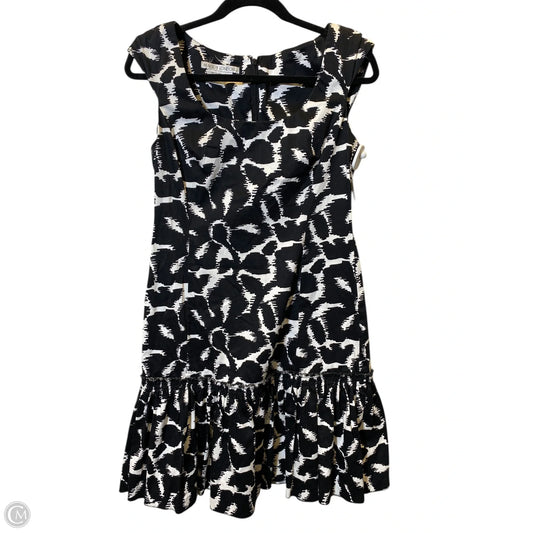 Dress Casual Midi By Maggy London In Black & White, Size: M